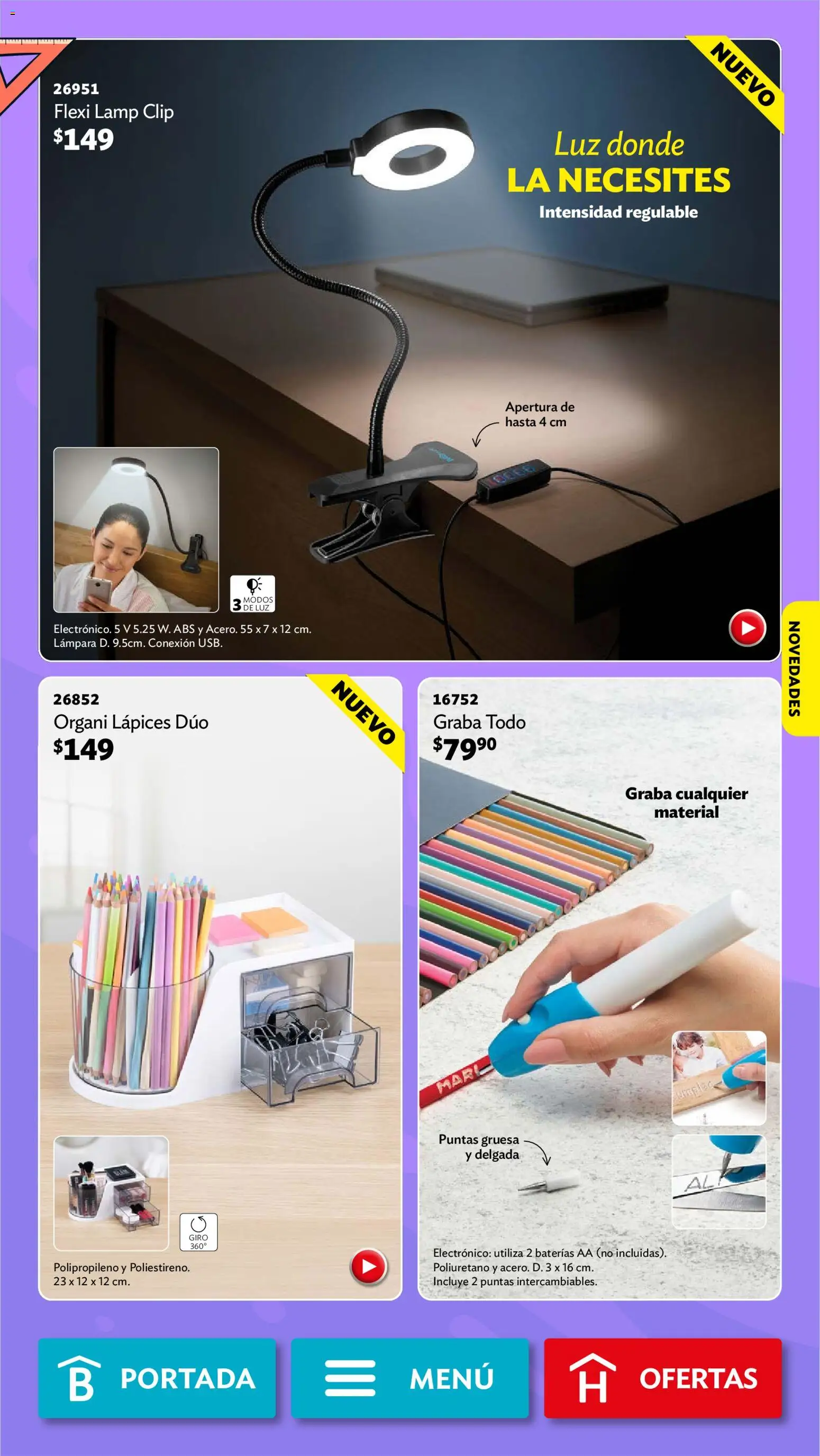 Nuevas ofertas de Betterware válidas en toda la República Mexicana desde el 03/08/2026. ¡Encuentra las mejores ofertas en Betterware campaña 8 2026! | Página: 107 | Productos: Lámpara