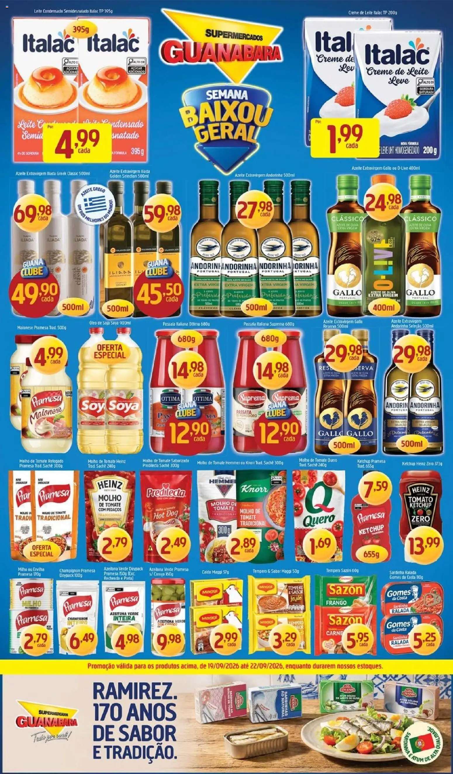 Supermercados Guanabara Folheto - válido de 19/09/2026 | Página: 3 | Produtos: Óleo, Knorr, Creme de leite, Leite condensado