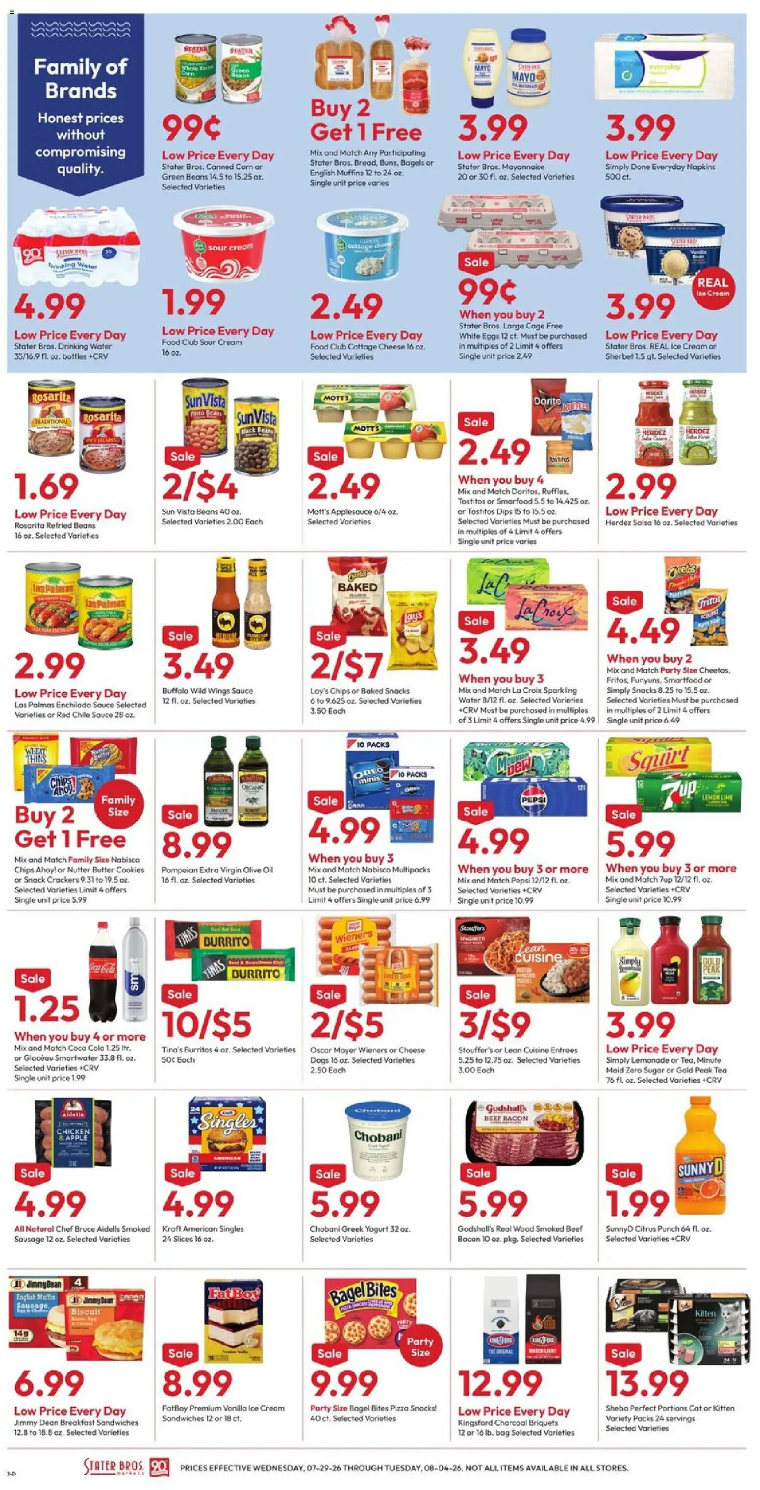 Stater Bros Weekly Ad - valid from 07/29/2026 | Page: 2 | Products: Butter, Pizza, Beef, Cookies