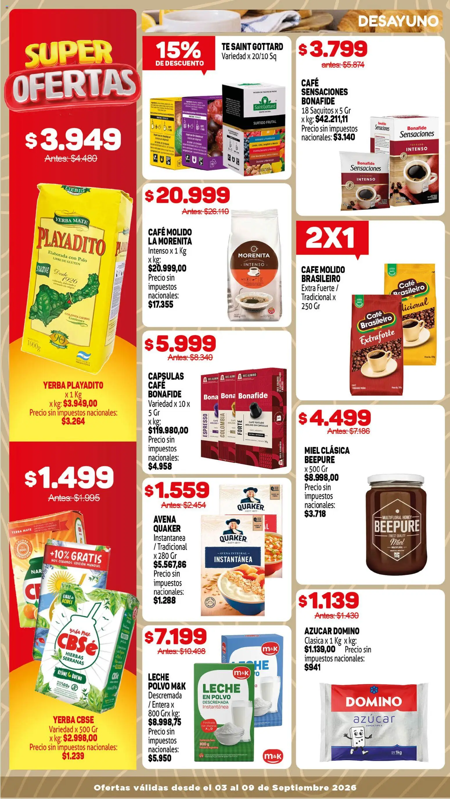 Makro Ofertas │ válido desde el 03/09/2026 | Página: 8 | Productos: Mate, Miel, Avena, Café molido