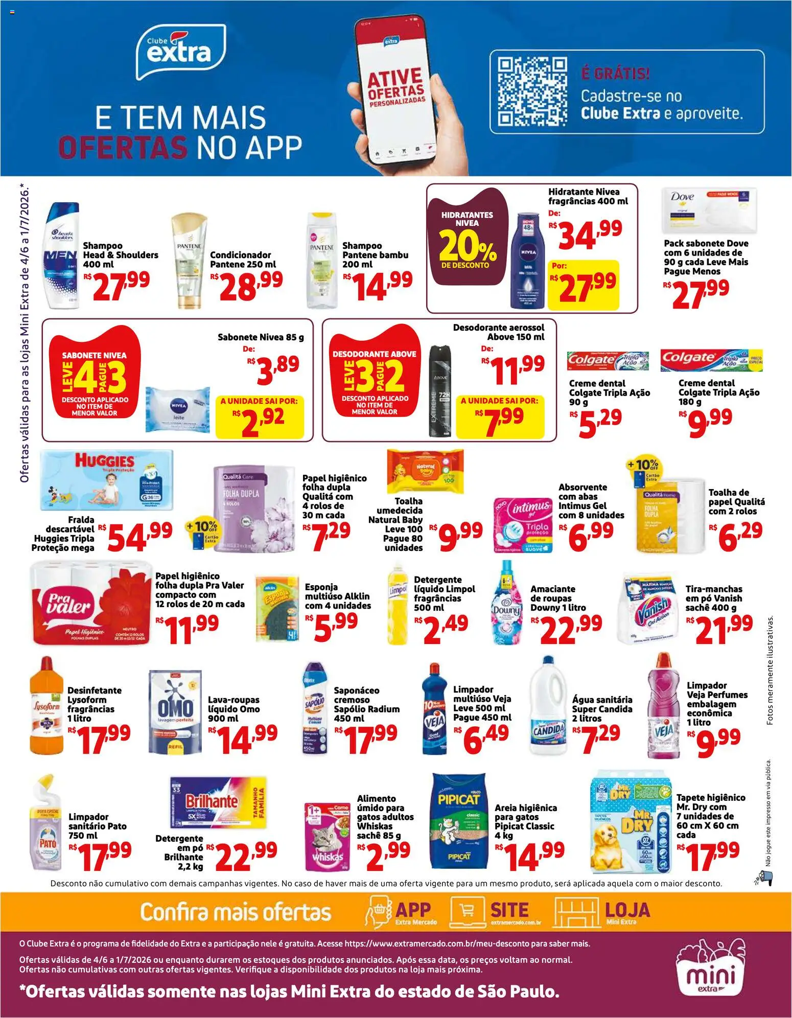 Mini Extra Folheto - válido de 04.06.2026 | Página: 4 | Produtos: Tapete, Carne, Creme, Dove