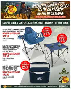 Preview of Cabelas - Weekend warrior sale/Solde du sportif de fin de semaine from shop Cabelas valid from Sep 17, 2026