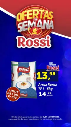 Rossi Supermercados - Ofertas da semana - Pré-Visualização do folheto da loja Rossi Supermercados, válido de 15/07/2026