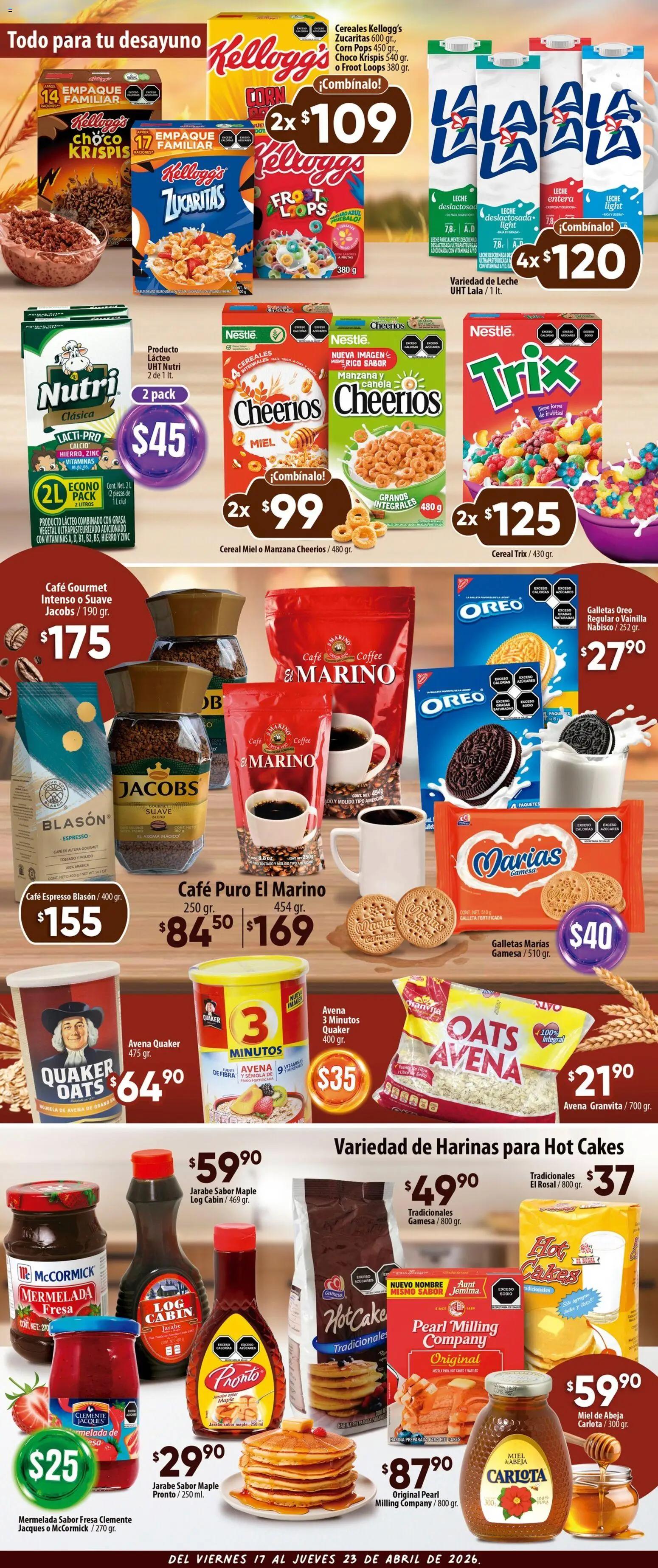 Nuevas ofertas de Calimax válidas en toda la República Mexicana desde el 17.04.2026. ¡Encuentra las mejores ofertas en Calimax folleto! | Página: 3 | Productos: Fresa, Cereales, Galletas, Mermelada