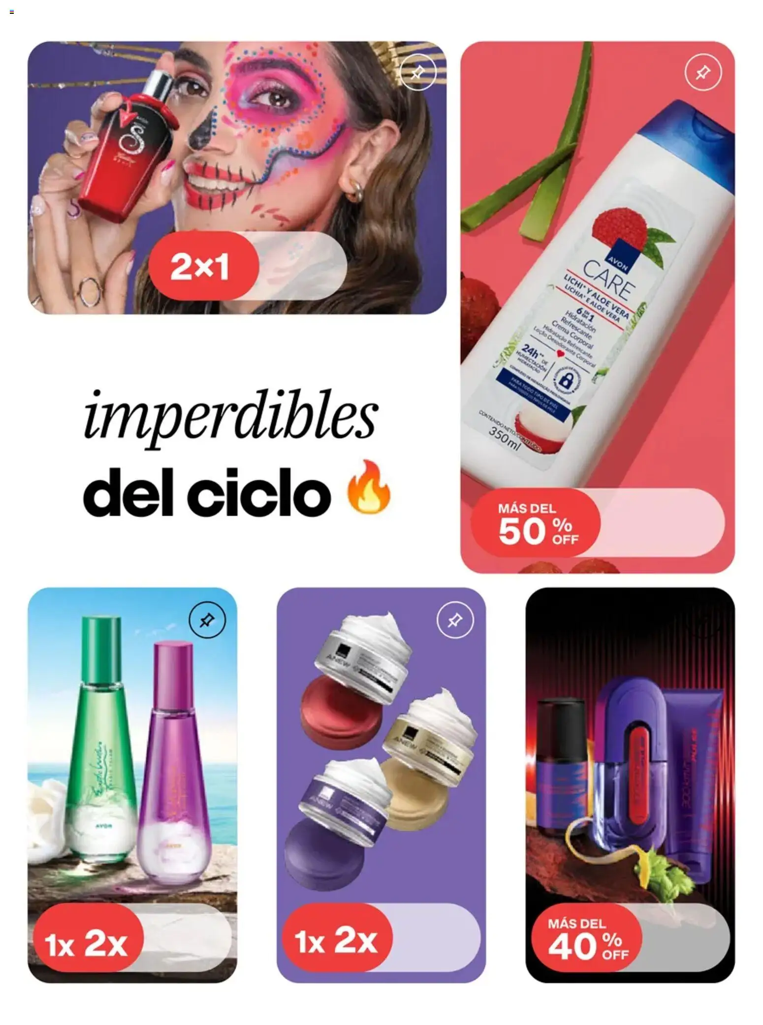 Nuevas ofertas de AVON válidas en toda la República Mexicana desde el 02/10/2026. ¡Encuentra las mejores ofertas en AVON campaña 15 2026! | Página: 2 | Productos: Desodorante, Crema, Aloe Vera, Crema corporal