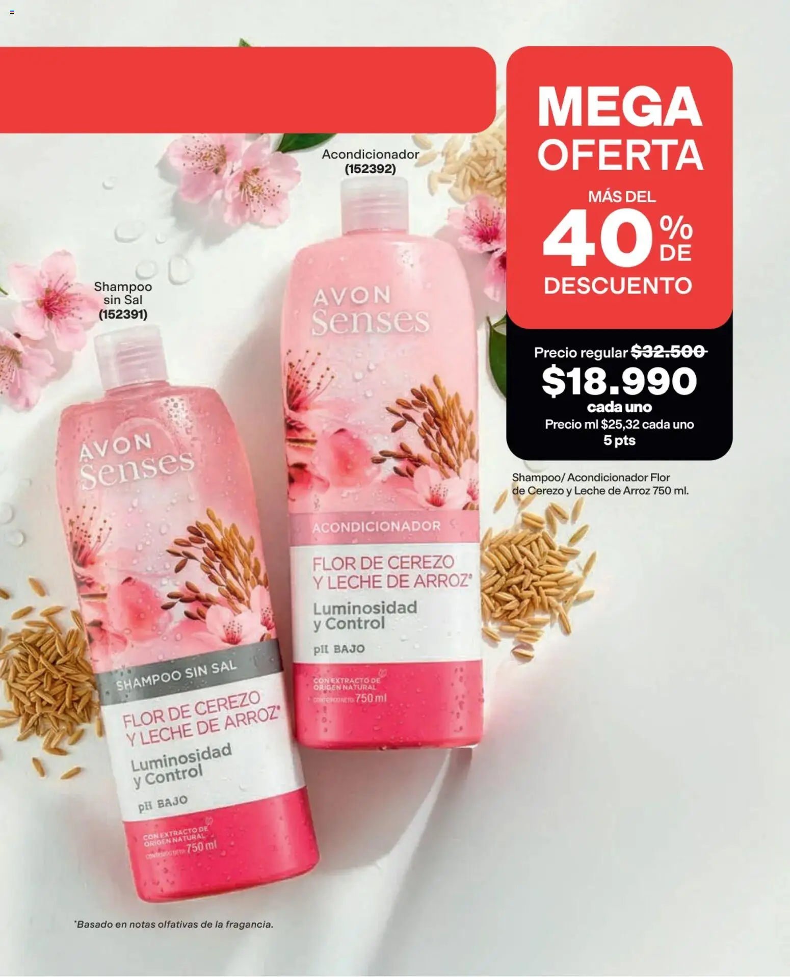Avon revista - valida desde el 03/08/2026 | Página: 157 | Productos: Arroz, Bajo, Shampoo, Acondicionador