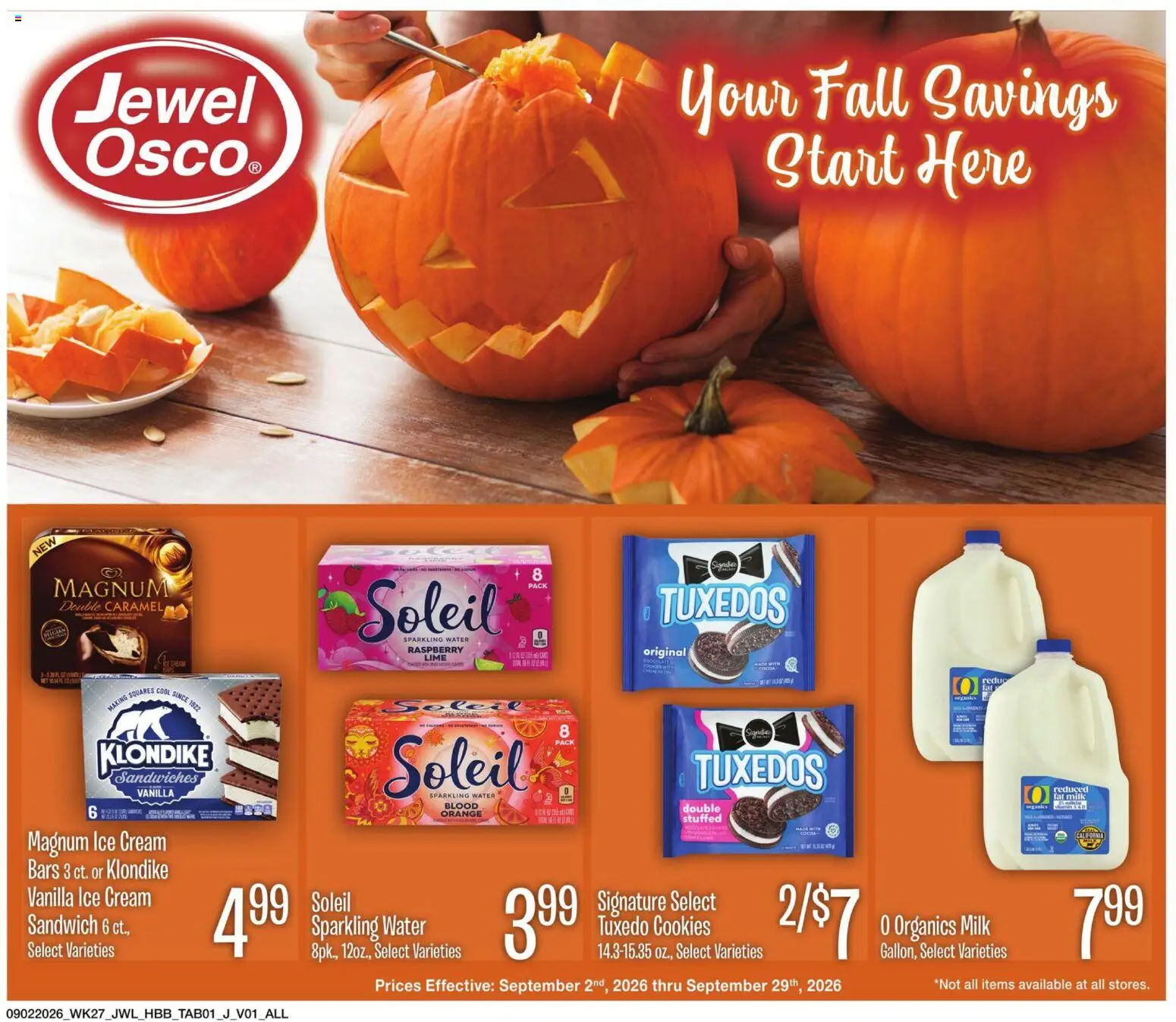 Jewel Osco Specialty Publication - valid from 09/02/2026 | Page: 1 | Products: Magnum ice cream, Milk, Raspberry, Magnum