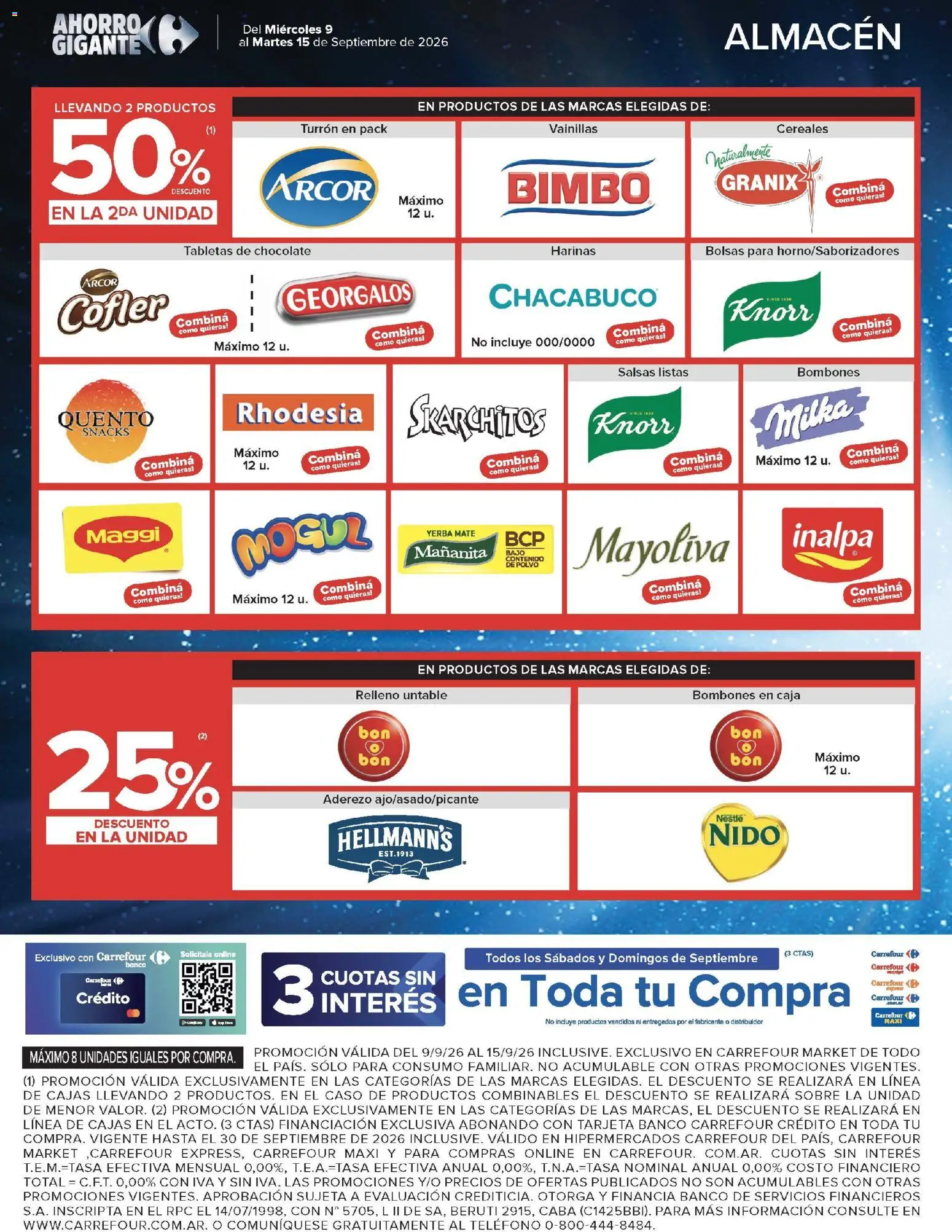Carrefour - Ofertas │ válido desde el 09/09/2026 | Página: 41 | Productos: Sobre, Caja, Aderezo, Chocolate