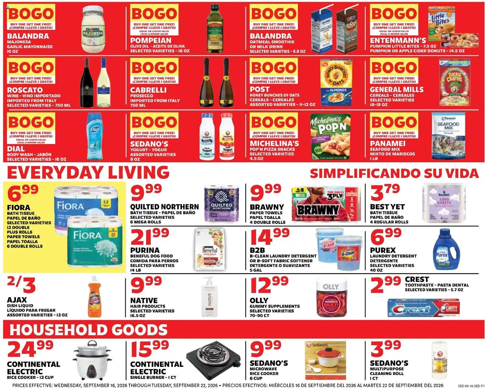 Sedano's Weekly Ad - valid from 09/16/2026 | Page: 6 | Products: Cider, Fabric softener, Seafood, Pumpkin