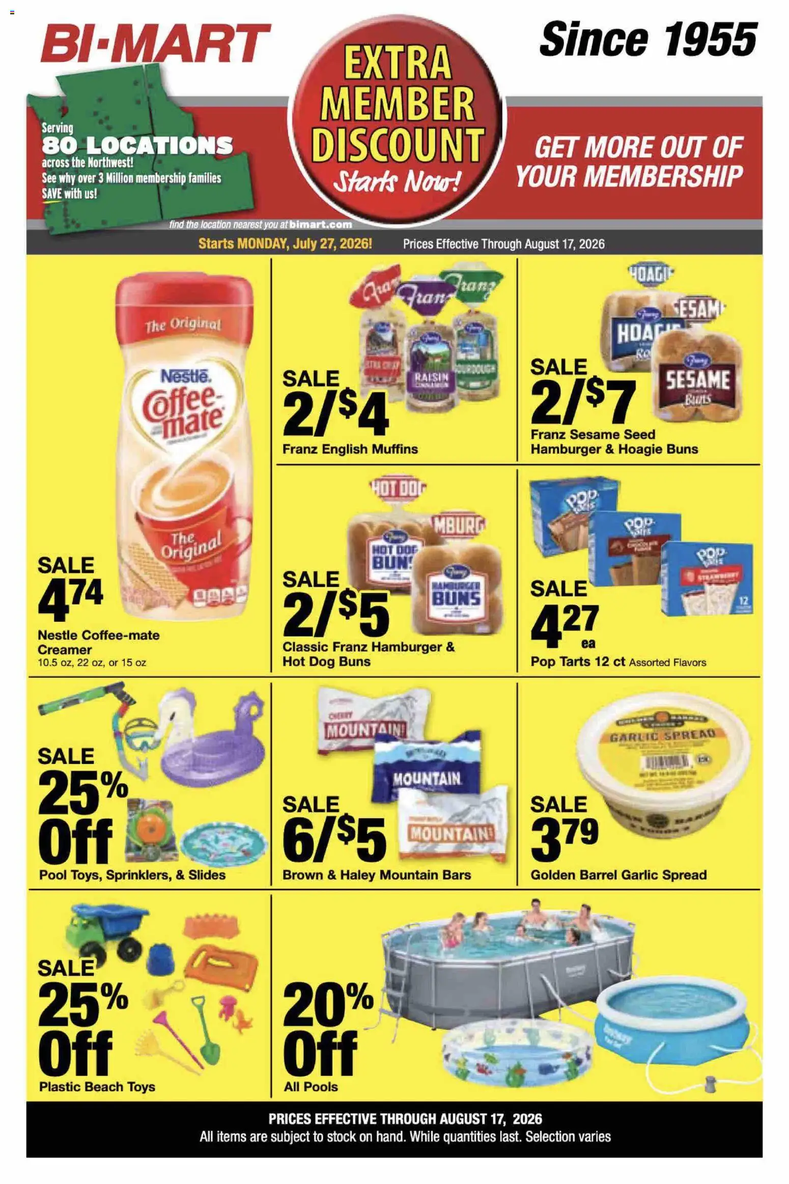 Bi-Mart Extra Member Discount - valid from 07/27/2026 | Page: 20 | Products: Coffee, Garlic