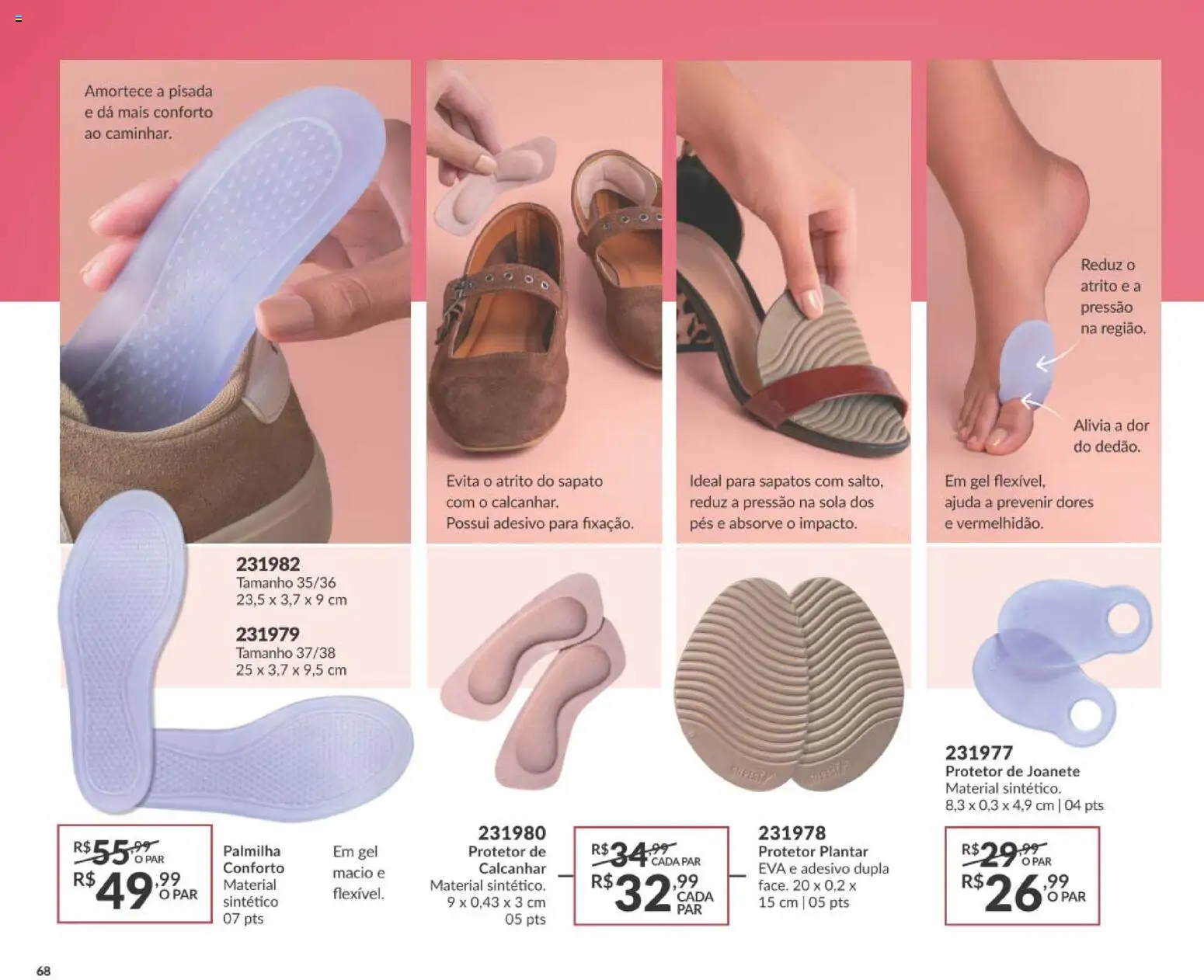 Avon Folheto - válido de 10/08/2026 | Página: 68 | Produtos: Sapatos, Palmilha
