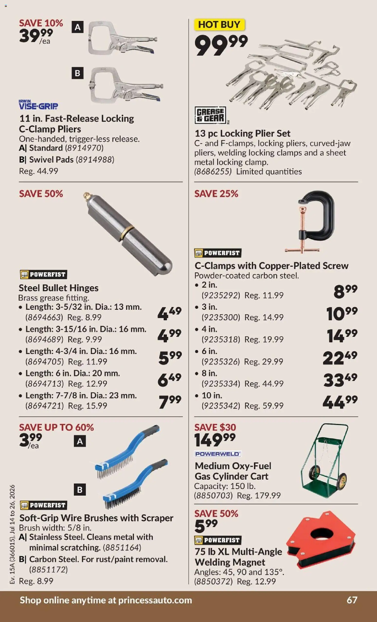 Princess Auto flyer valid from Jul 14, 2026 | Page: 80 | Products: PC, Brush