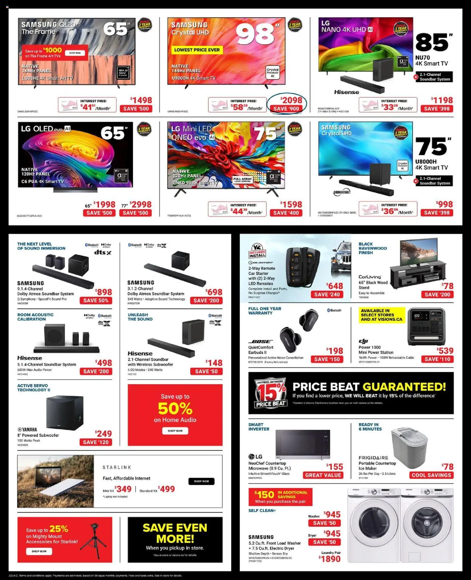 Visions flyer valid from Sep 18, 2026 | Page: 2 | Products: Tv, Dryer, Laptop, Soundbar