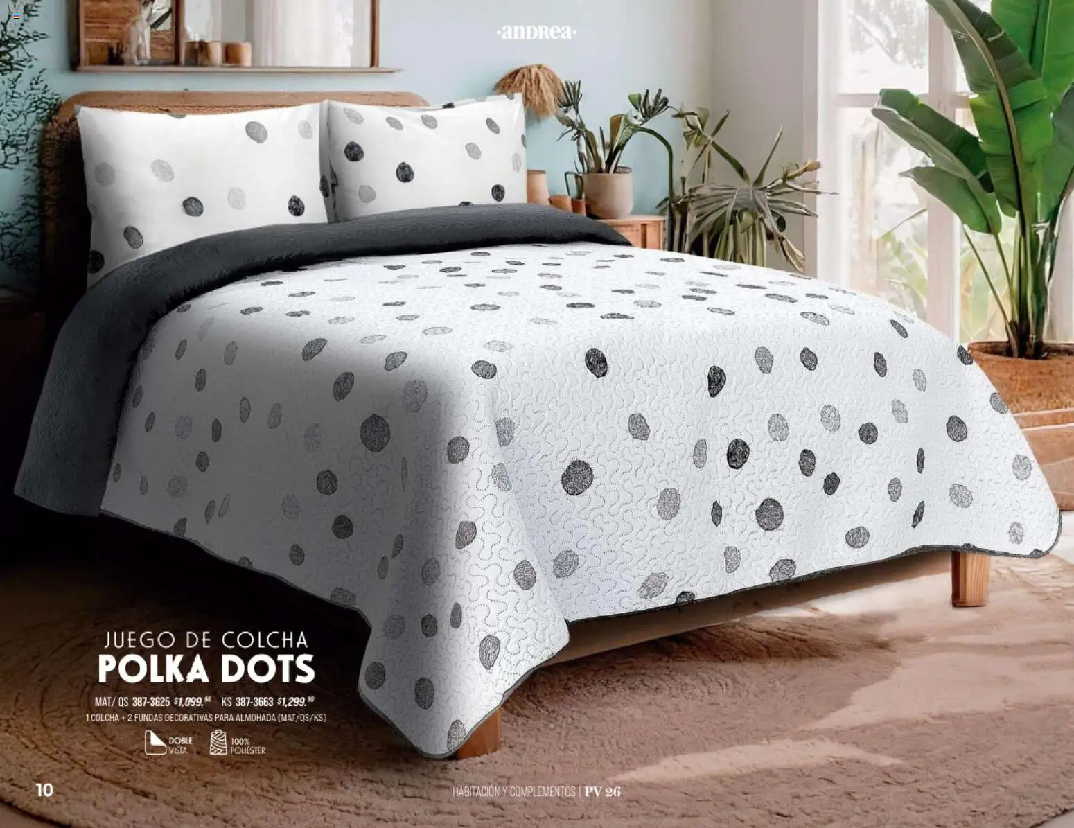Nuevas ofertas de Andrea válidas en toda la República Mexicana desde el 25/01/2026. ¡Encuentra las mejores ofertas en Andrea catálogo Home! | Página: 10 | Productos: Juego, Almohada