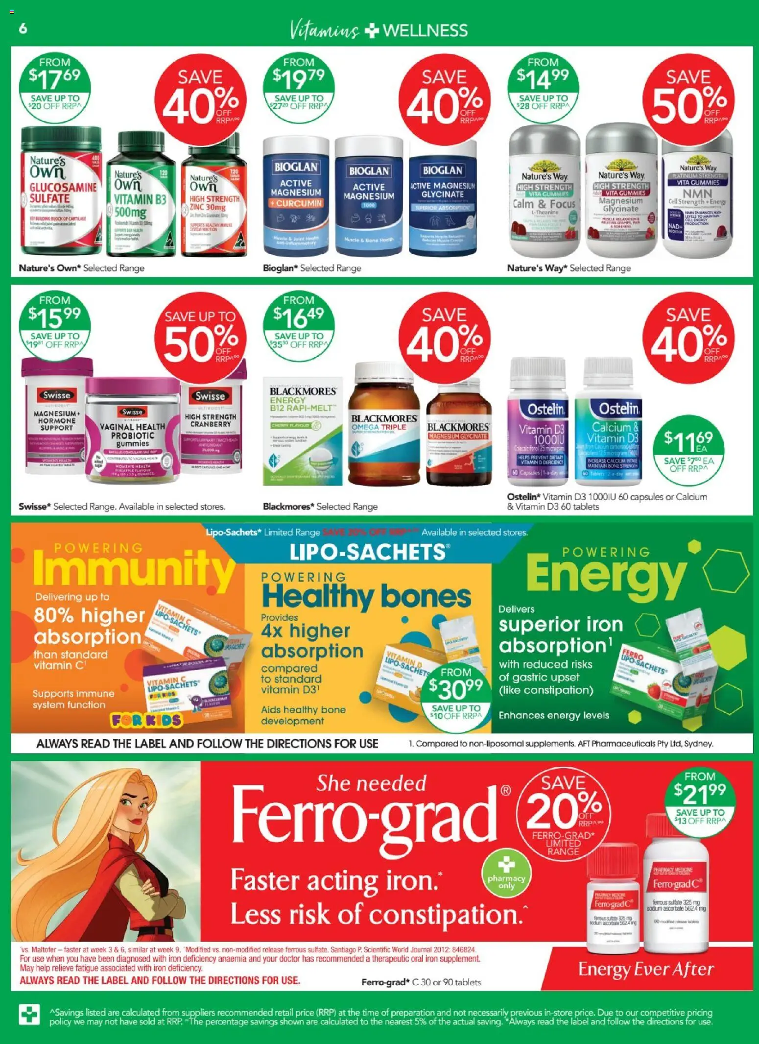 Terry White catalogue - valid from 01/10/2026 | Page: 6 | Products: Sachets, Omega, Iron, Tablets