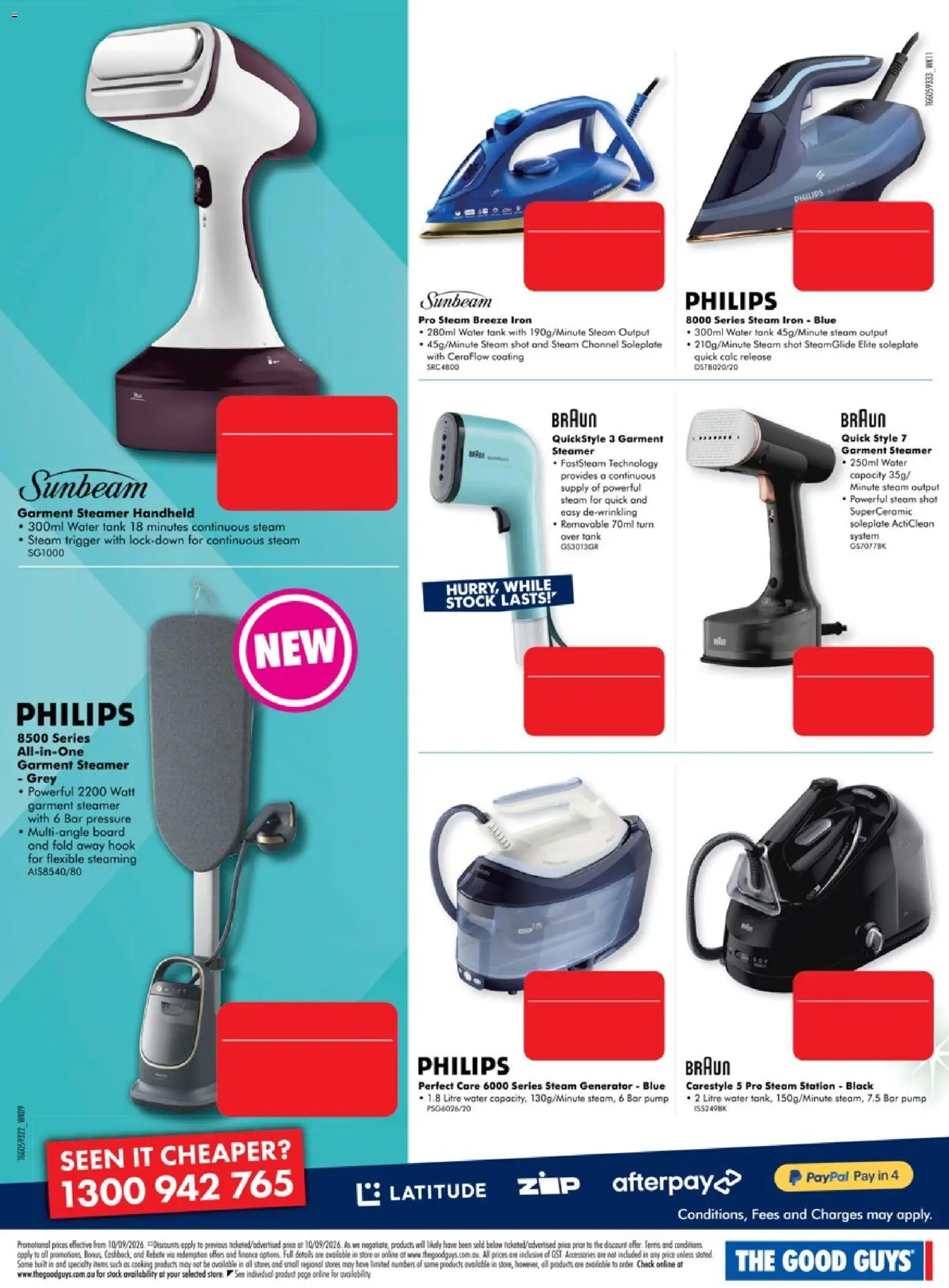 The Good Guys catalogue - valid from 10/09/2026 | Page: 16 | Products: Water, Accessories, Iron