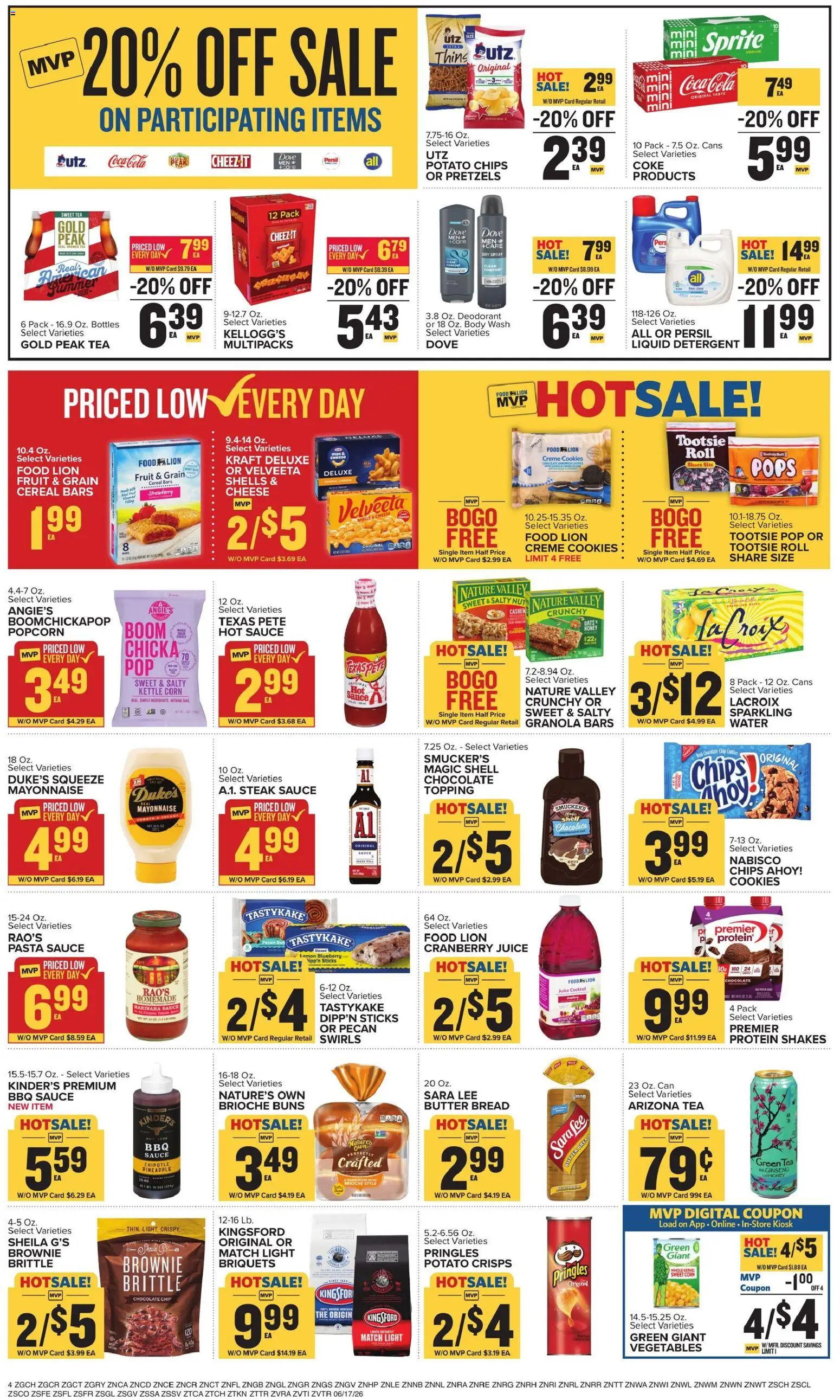 Food Lion Weekly Ad - valid from 17.06.2026 | Page: 8 | Products: Butter, Deodorant, Pineapple, Detergent