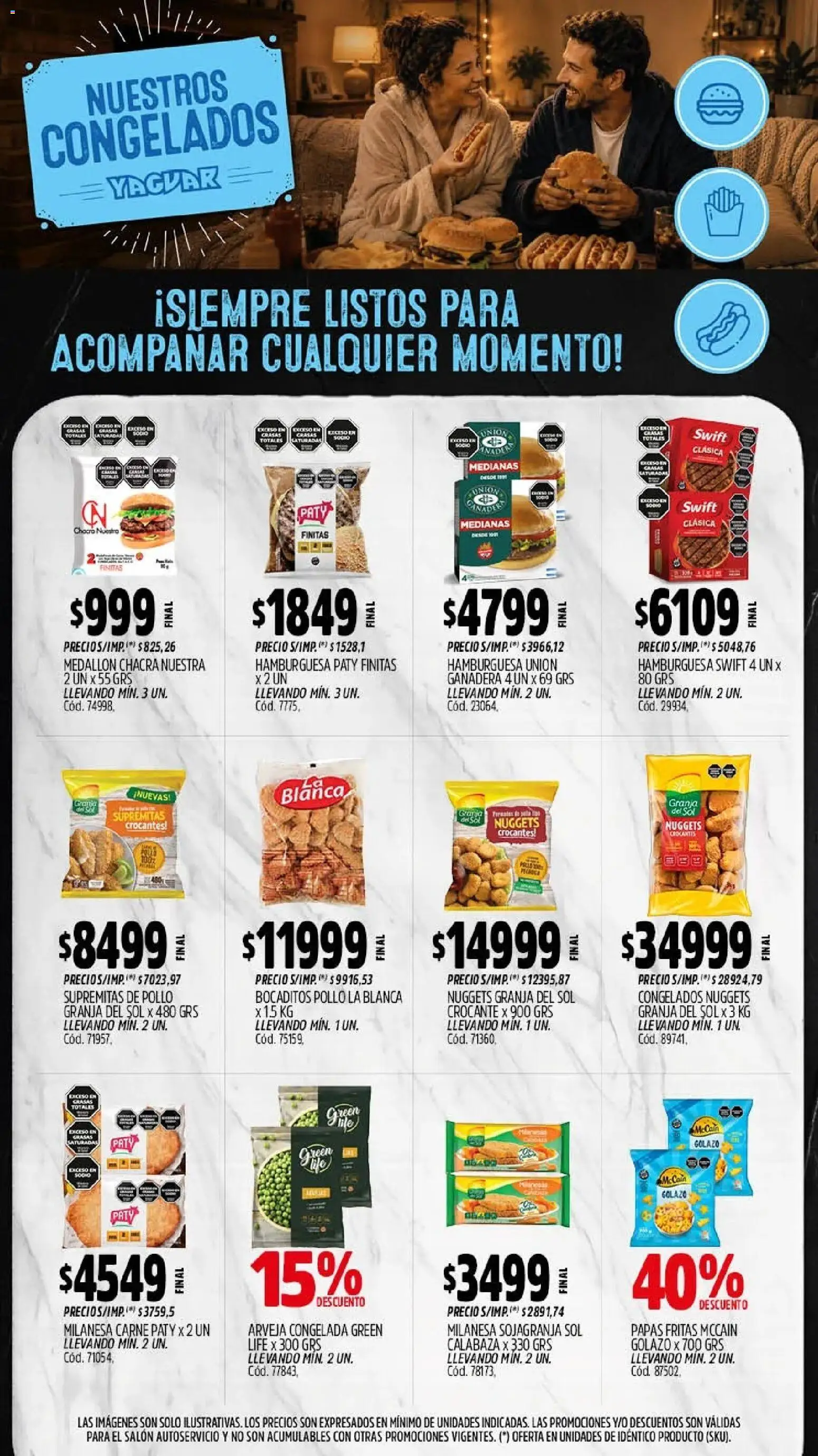 Yaguar - Oferta Semanal Misiones │ válido desde el 10/08/2026 | Página: 11 | Productos: Arveja, Milanesa, Papas, Papas fritas