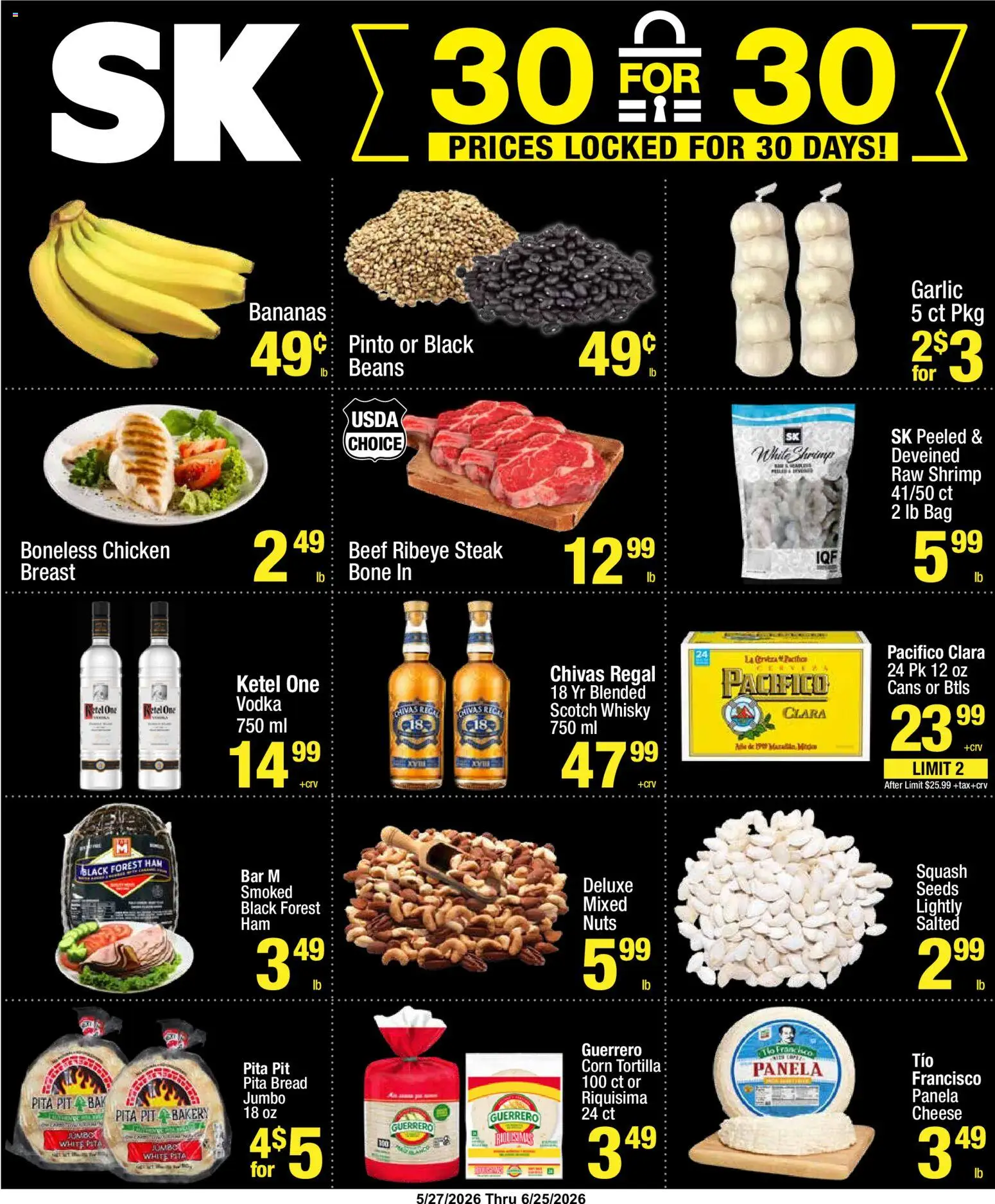 Super King Weekly Ad - valid from 06/17/2026 | Page: 10 | Products: Cheese, Bananas, Vodka, Garlic