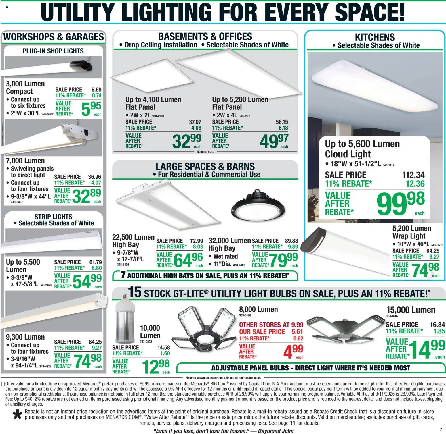 Menards Weekly Ad - valid from 09/10/2026 | Page: 11 | Products: Lighting, Light bulbs