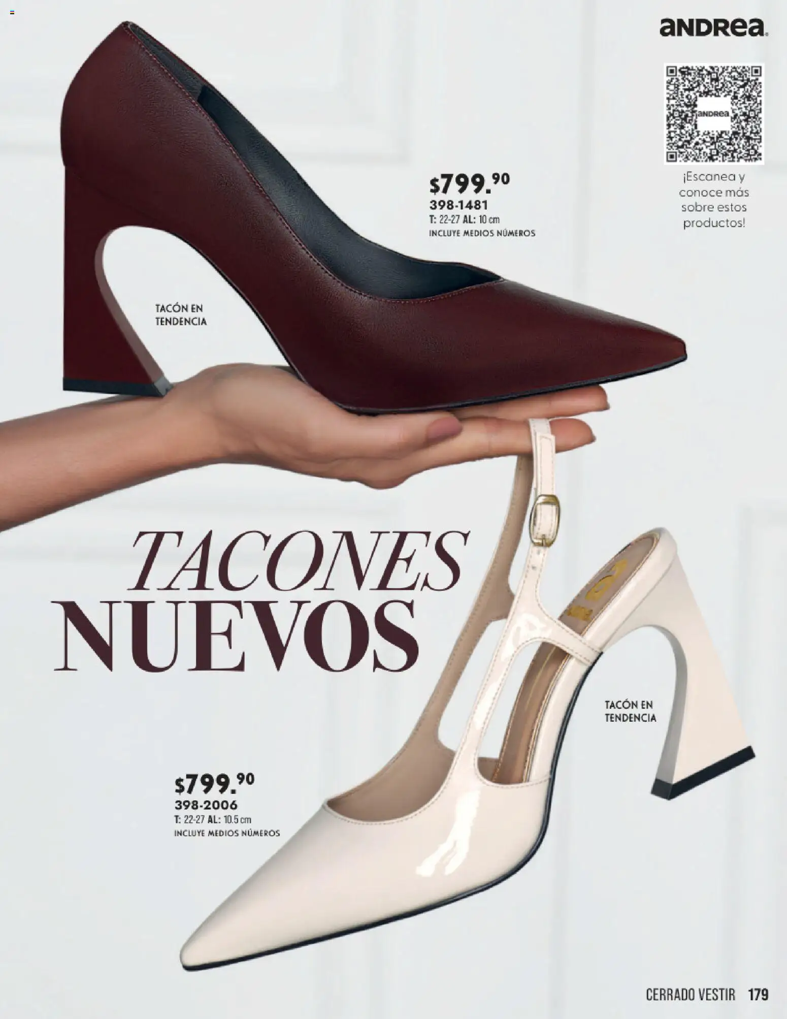 Nuevas ofertas de Andrea válidas en toda la República Mexicana desde el 23/08/2026. ¡Encuentra las mejores ofertas en Andrea catálogo Otoño Invierno! | Página: 179
