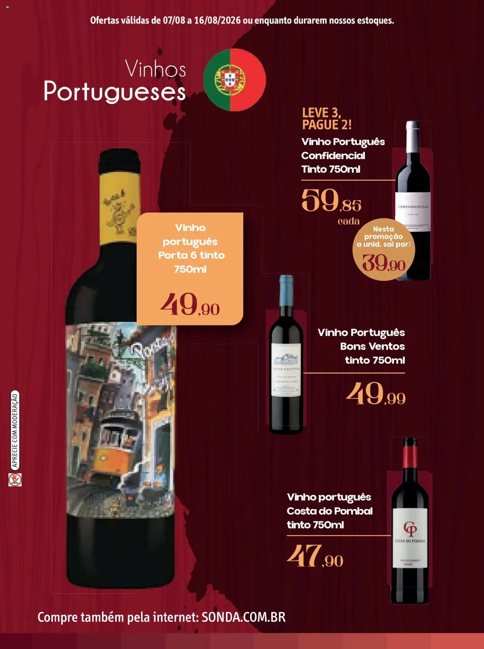 Sonda Folheto - válido de 07/08/2026 | Página: 8 | Produtos: Porta, Vinho