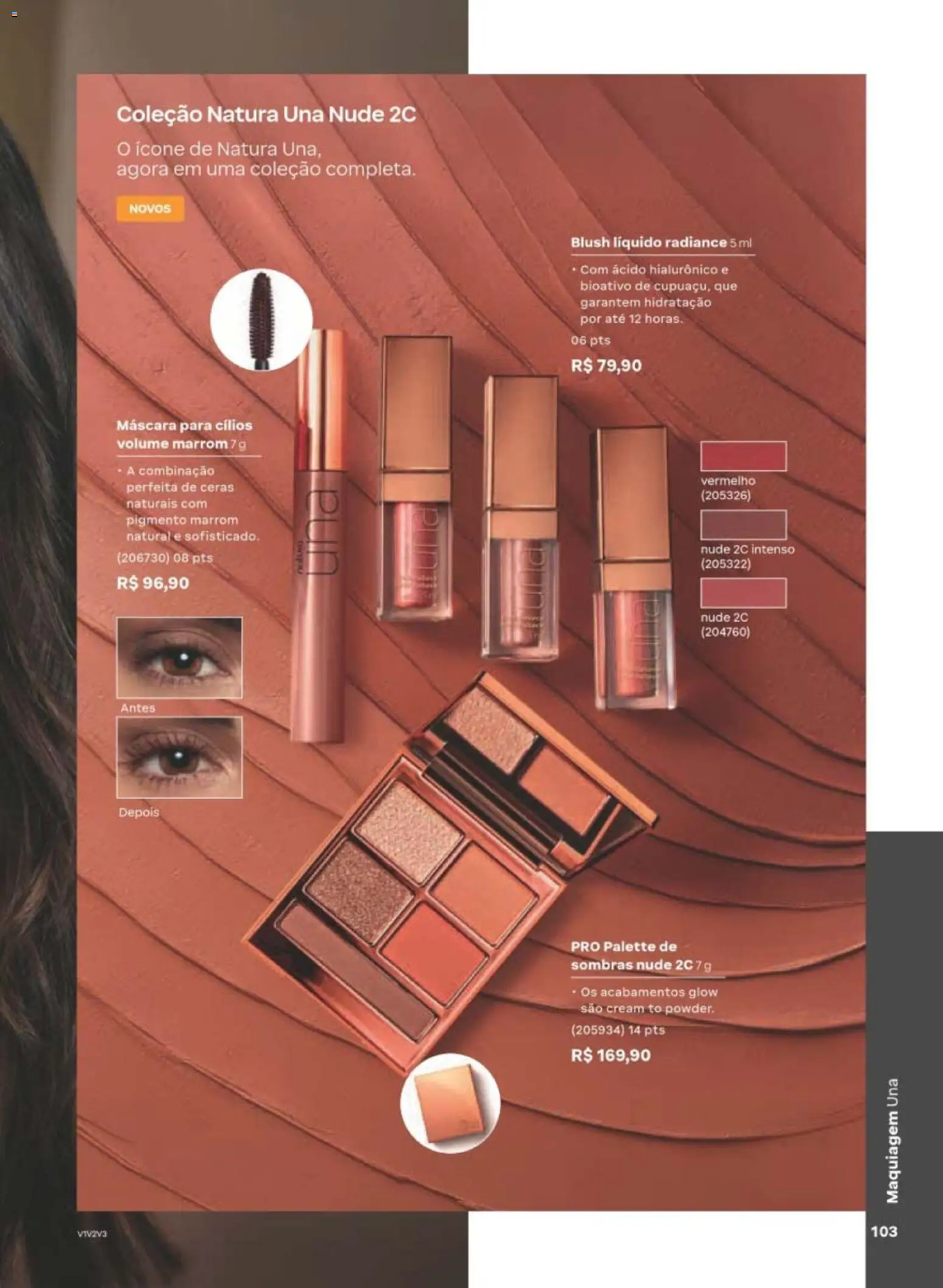 Natura Folheto - válido de 29/06/2026 | Página: 103 | Produtos: Maquiagem, Blush, Máscara para cílios