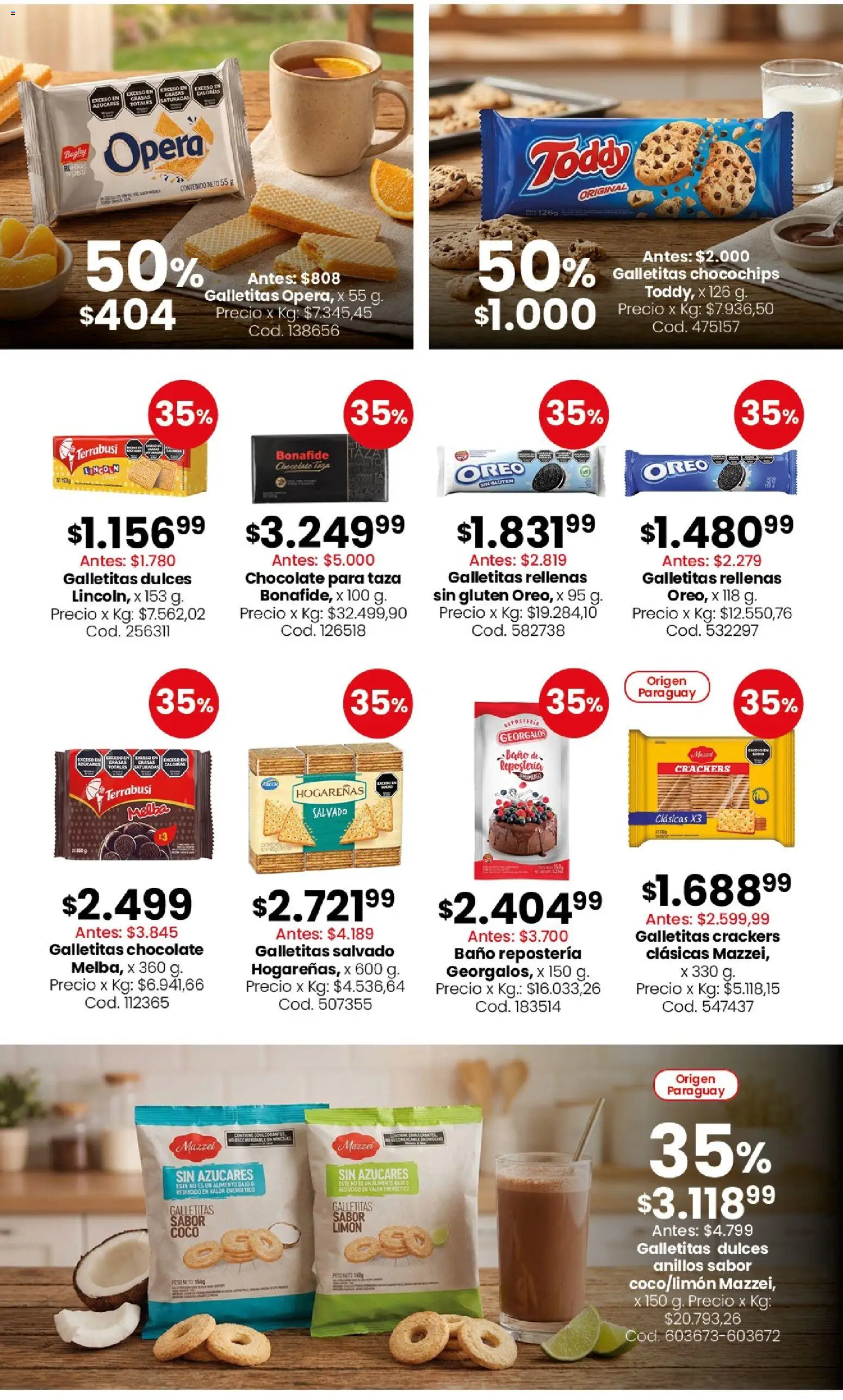 Coto - Almacén y bebidas │ válido desde el 20/07/2026 | Página: 5 | Productos: Galletitas, Baño, Taza, Limón
