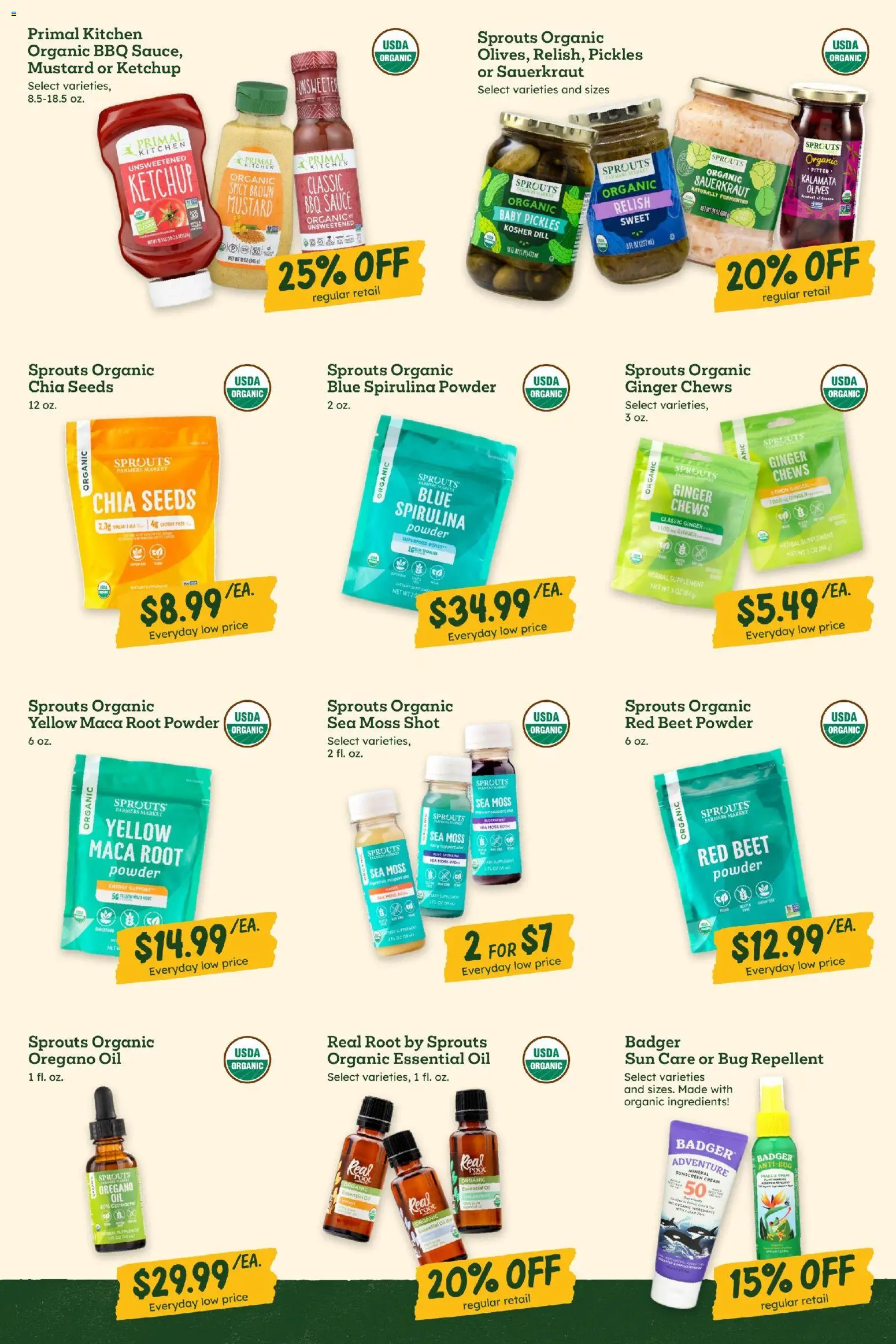 Sprouts Weekly Ad - valid from 07/01/2026 | Page: 7 | Products: Oil, Sunscreen, Cream, Dill