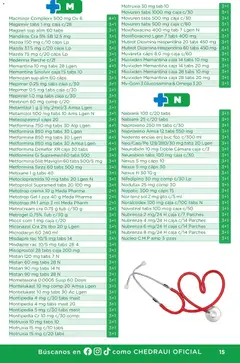 Vista previa de Chedraui folleto Plan de farmacia, nuevo folleto de la tienda, válido en México a partir del 01/07/2026 | Página: 15 | Productos: Crema, Cámara, Caja