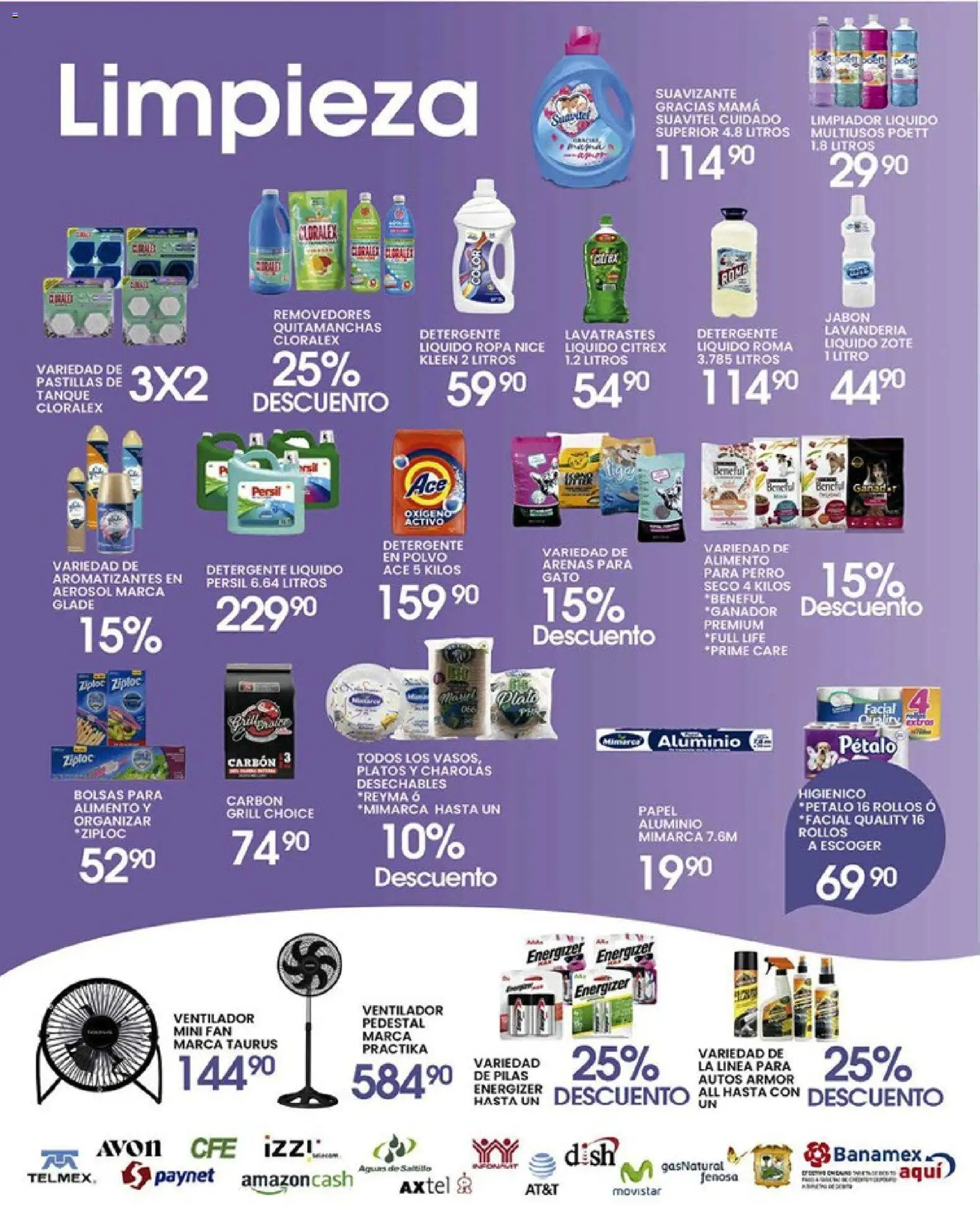 Nuevas ofertas de Alsuper válidas en toda la República Mexicana desde el 15.05.2026. ¡Encuentra las mejores ofertas en Alsuper folleto SALTILLO! | Página: 5 | Productos: Quitamanchas, Limpiador, Lavavajillas, Bowl