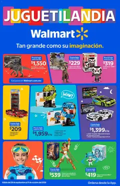 Vista previa de Walmart folleto Juguetilandia, nuevo folleto de la tienda, válido en México a partir del 28/09/2026