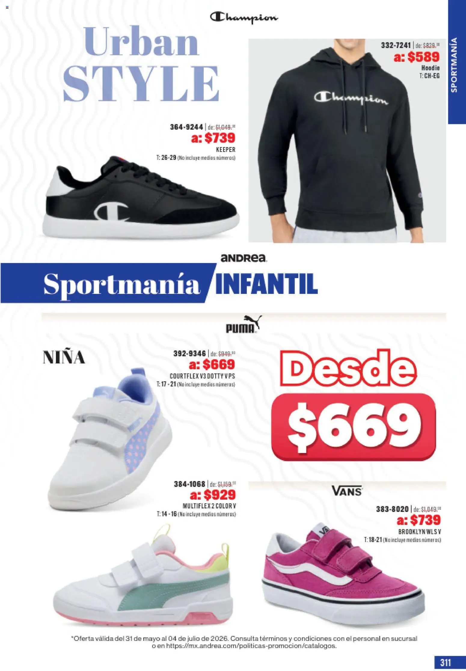 Nuevas ofertas de Andrea válidas en toda la República Mexicana desde el 31.05.2026. ¡Encuentra las mejores ofertas en Andrea catálogo Outlet! | Página: 311