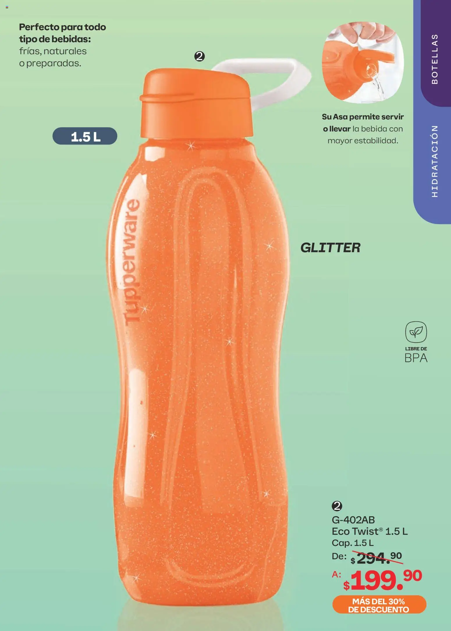 Nuevas ofertas de Tupperware válidas en toda la República Mexicana desde el 10/08/2026. ¡Encuentra las mejores ofertas en Tupperware catálogo! | Página: 95 | Productos: Glitter, Bebidas
