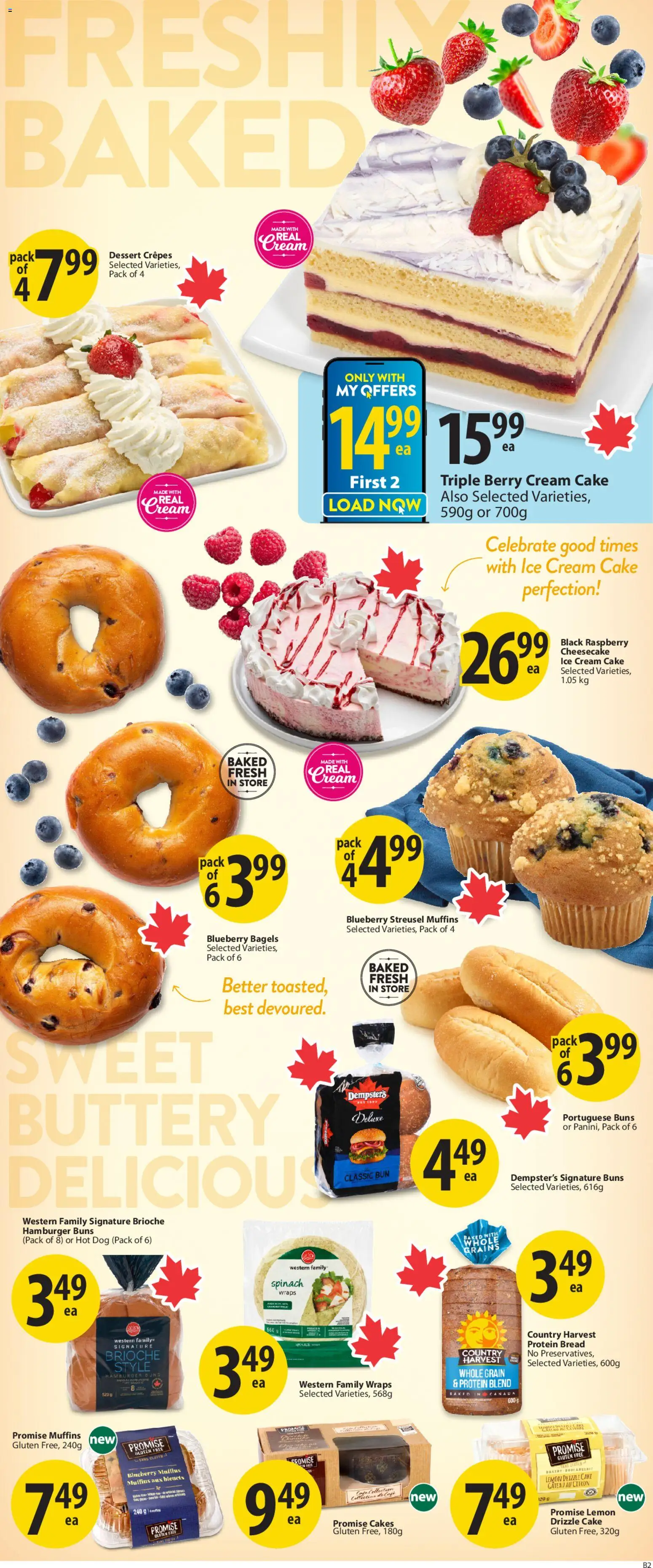 Save on foods flyer valid from 07.05.2026 | Page: 13 | Products: Cream, Ice cream, Bakery, Bread