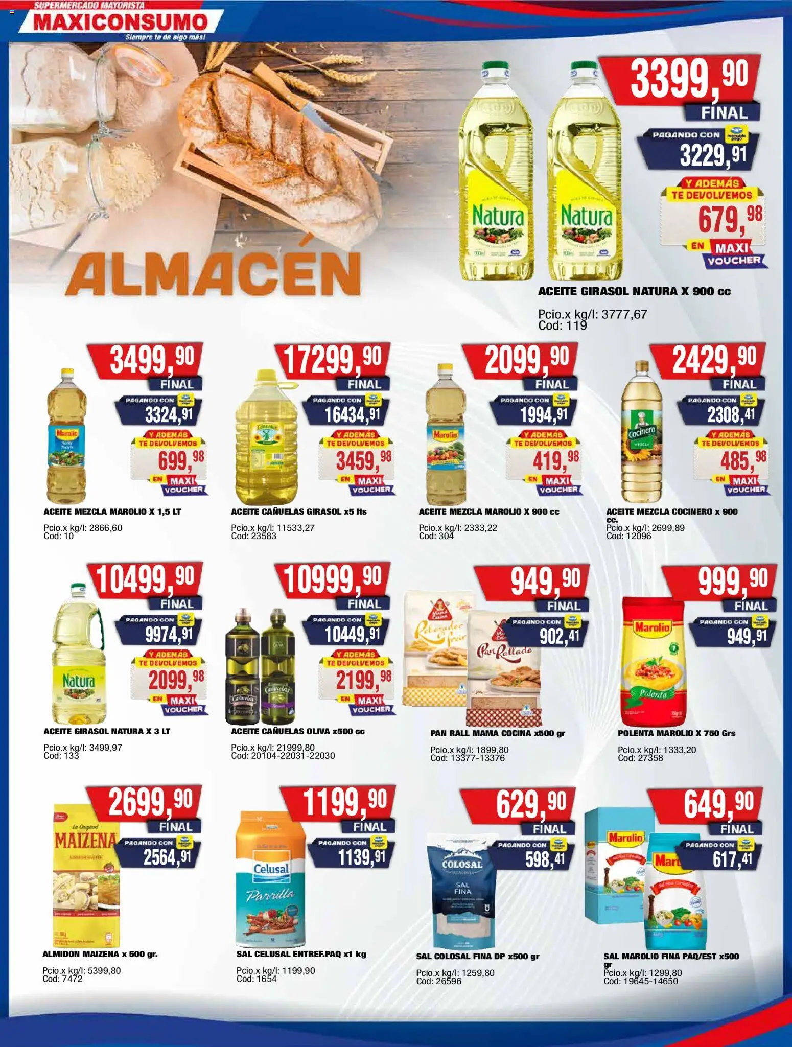 Maxiconsumo ofertas │ válido desde el 27.04.2026 | Página: 3 | Productos: Parrilla, Aceite, Oliva, Pan