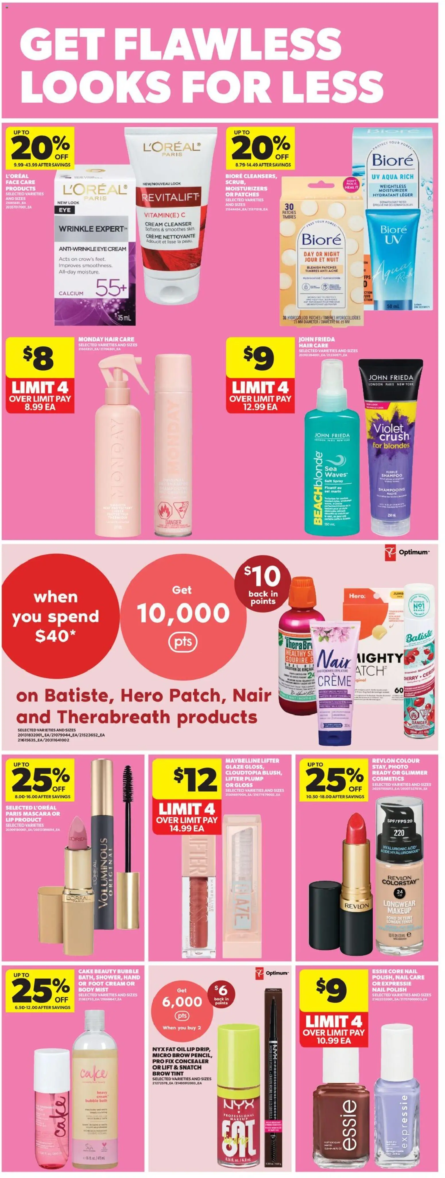 Real Canadian Superstore flyer valid from Jul 9, 2026 | Page: 26 | Products: Mascara, Nail polish, Bath, Oil