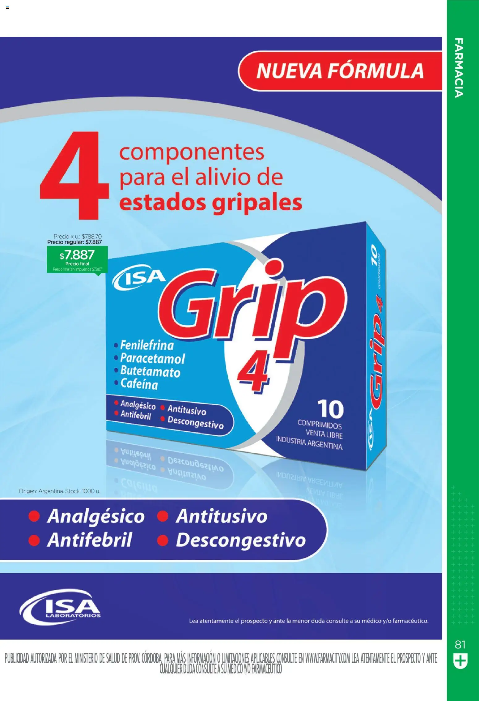 Farmacity catálogo │ válido desde el 30.04.2026 | Página: 81 | Productos: Analgésico