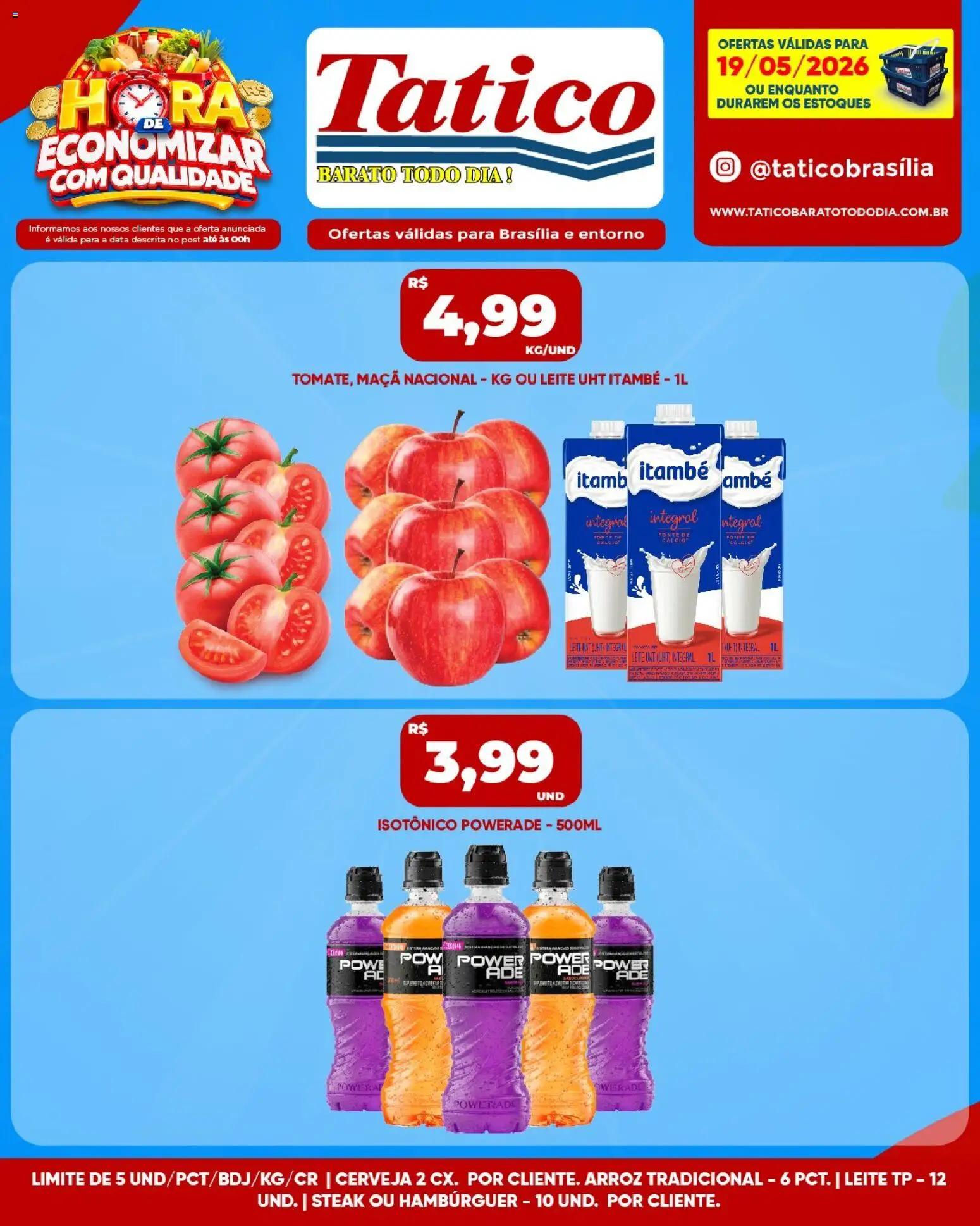 Tatico Folheto - válido de 20.05.2026 | Página: 22 | Produtos: Cerveja, Cálcio, Hambúrguer, Isotônico
