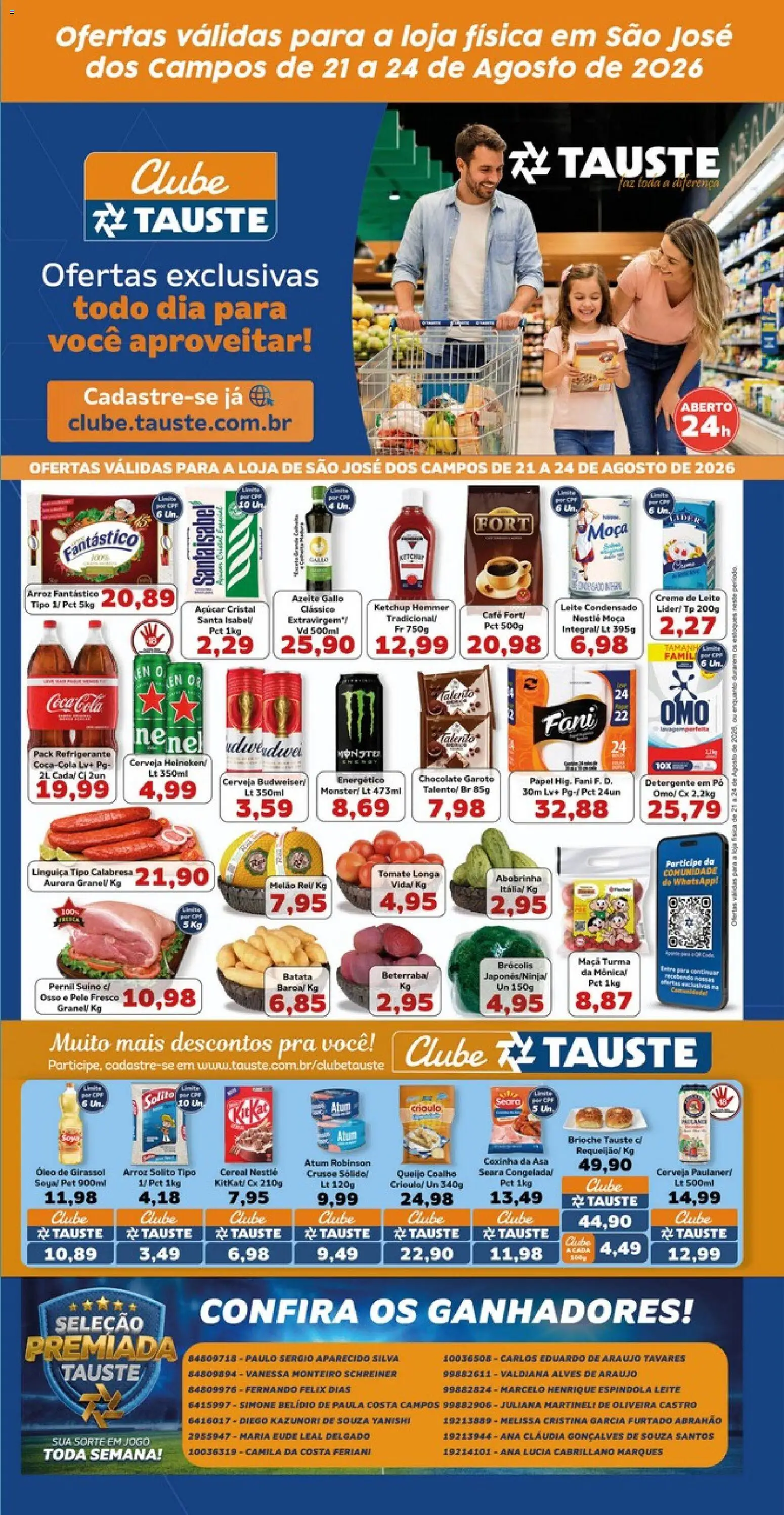 Tauste Folheto - válido de 21/08/2026 | Página: 2 | Produtos: Pernil, Leite, Café, Refrigerante