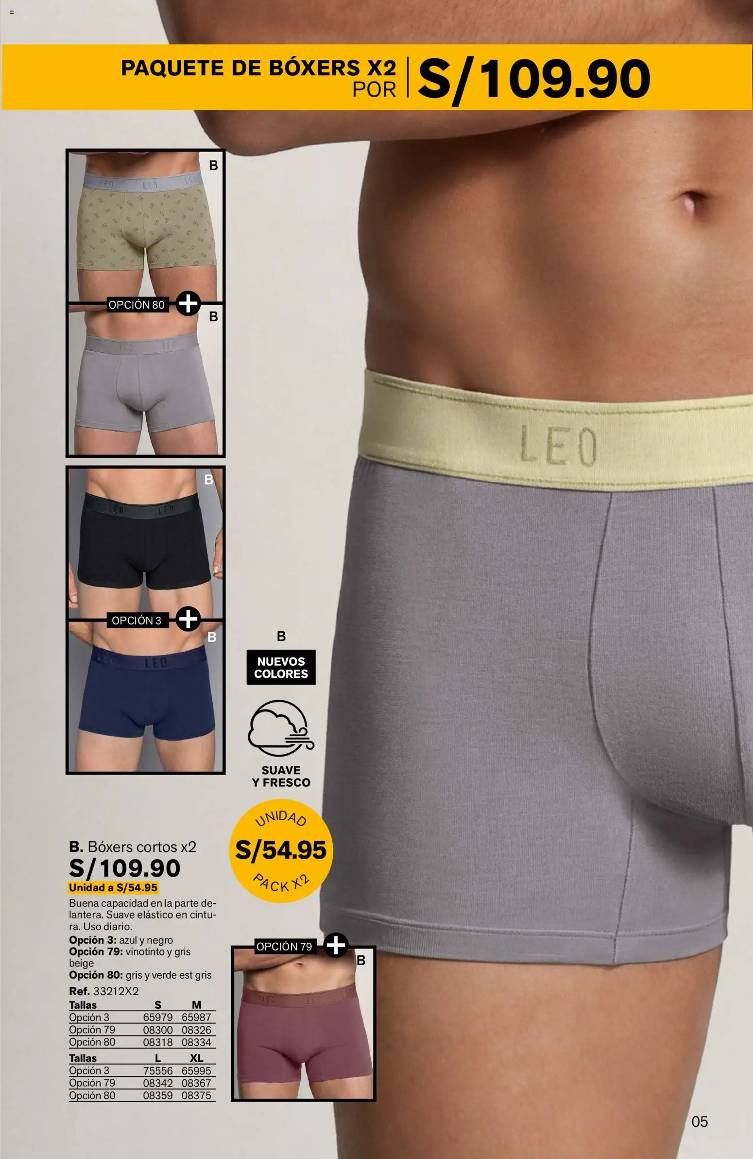 Catálogo Leonisa válido desde 04/08/2026 | Página: 5 | Productos: Boxers