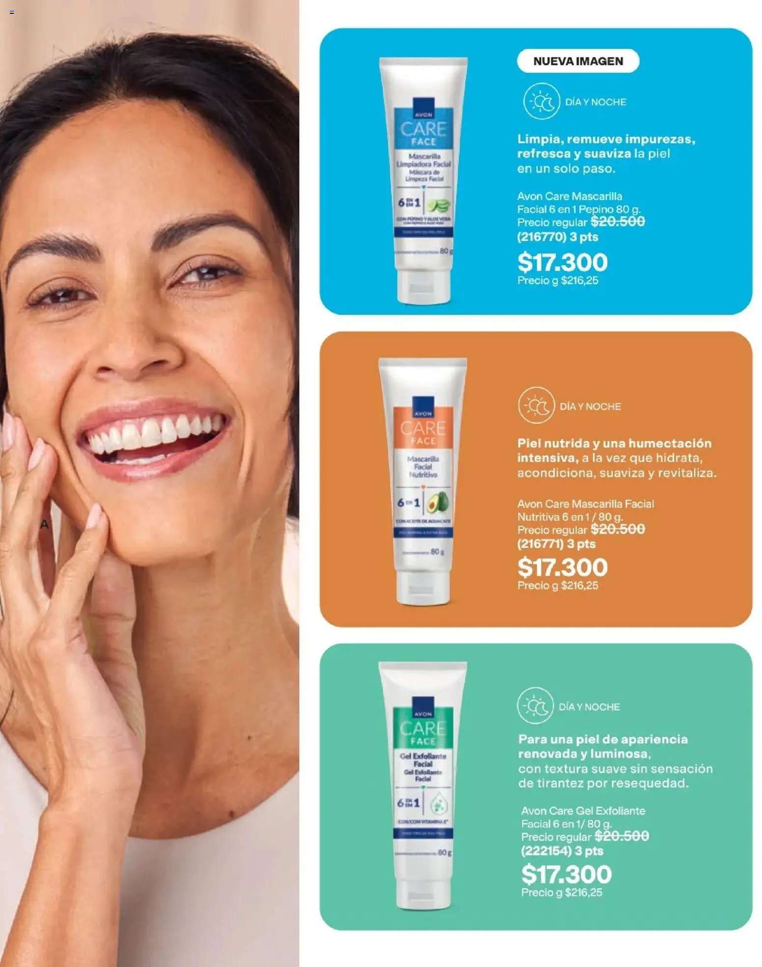 Avon revista - valida desde el 15/07/2026 | Página: 124 | Productos: Aguacate, Exfoliante facial, Mascarilla, Máscara