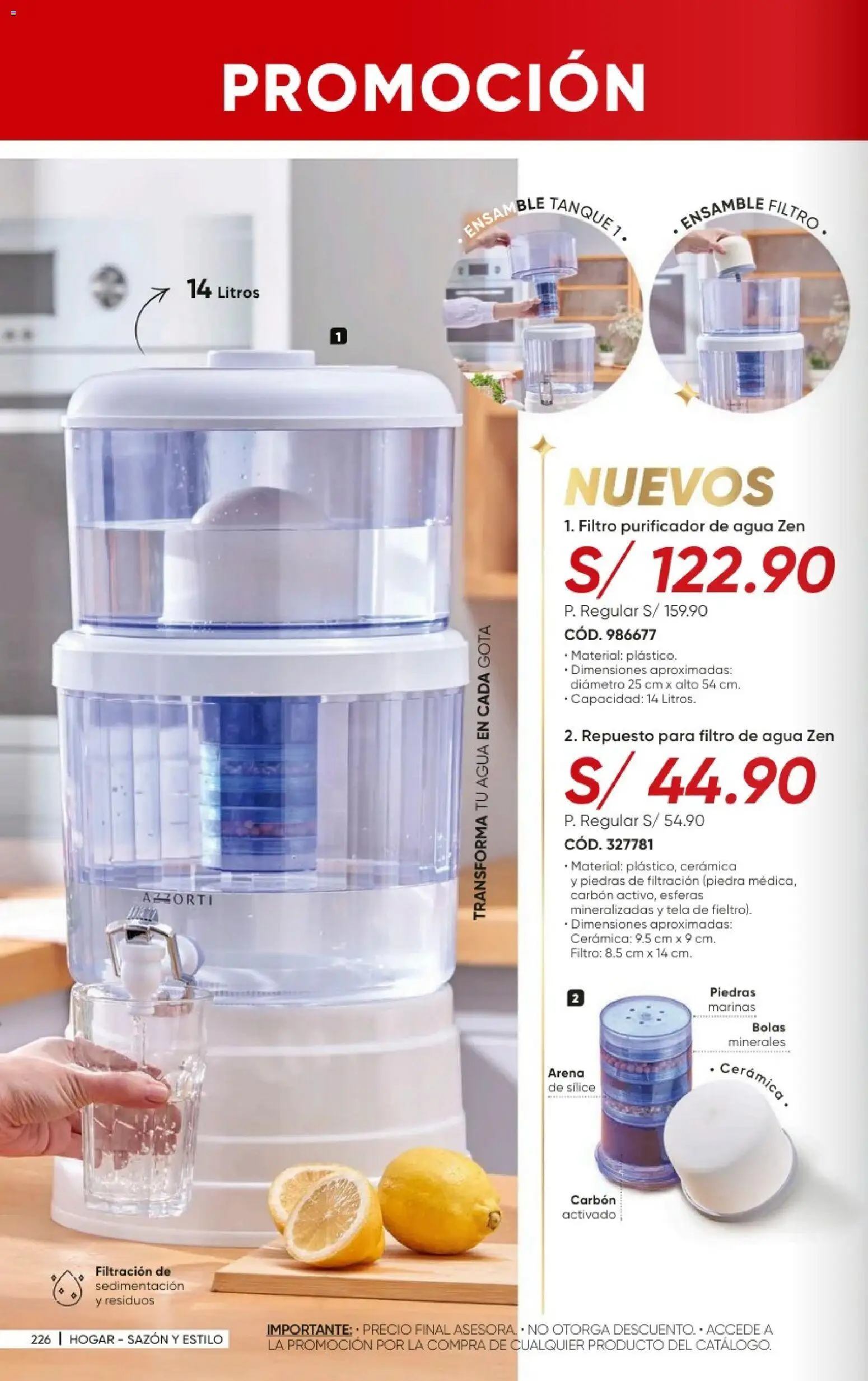 Catálogo Azzorti válido desde 20/09/2026 | Página: 228 | Productos: Carbón, Agua, Carbón activado