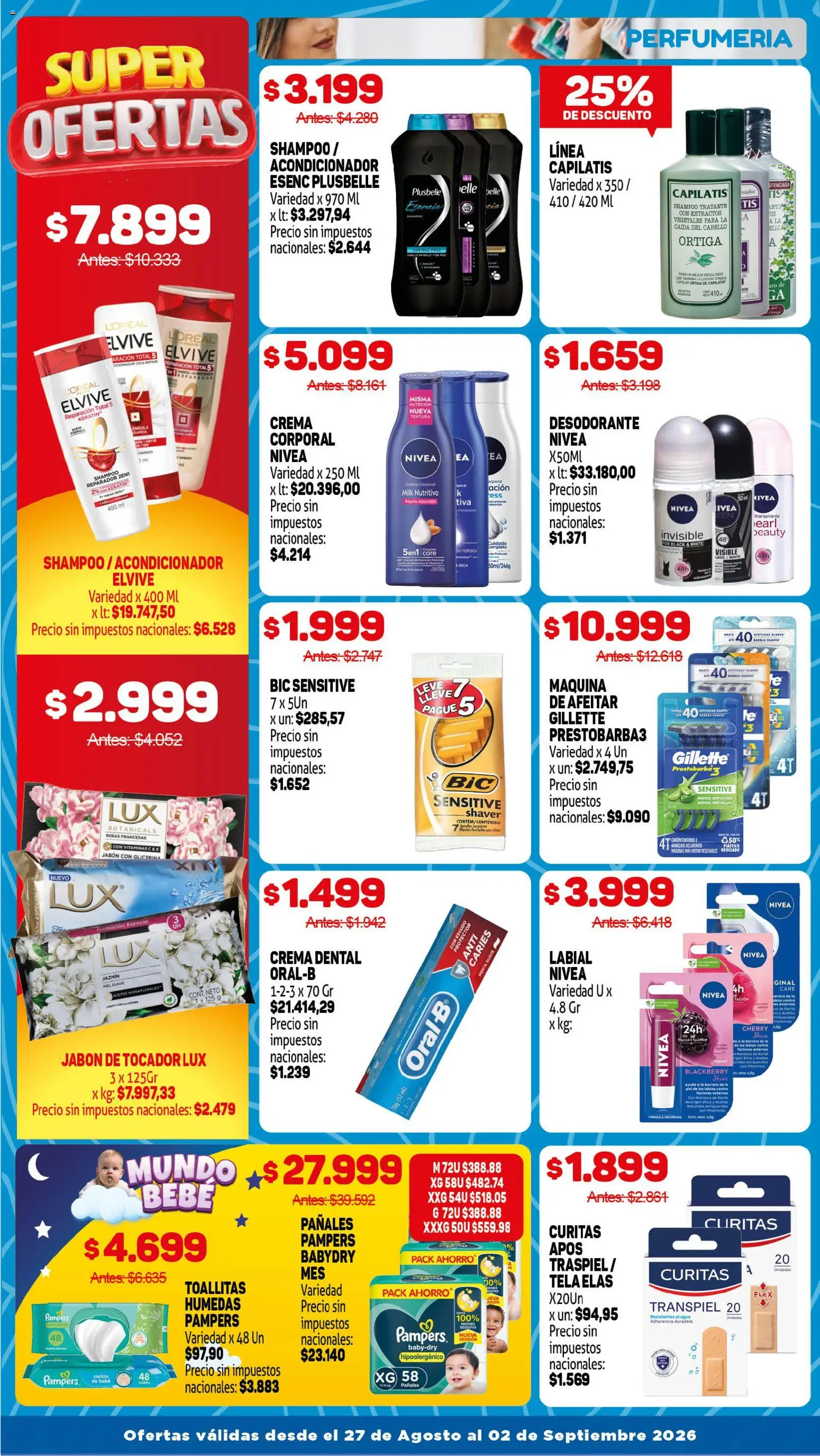 Makro ofertas │ válido desde el 27/08/2026 | Página: 15 | Productos: Acondicionador, Jabón, Desodorante, Pañales