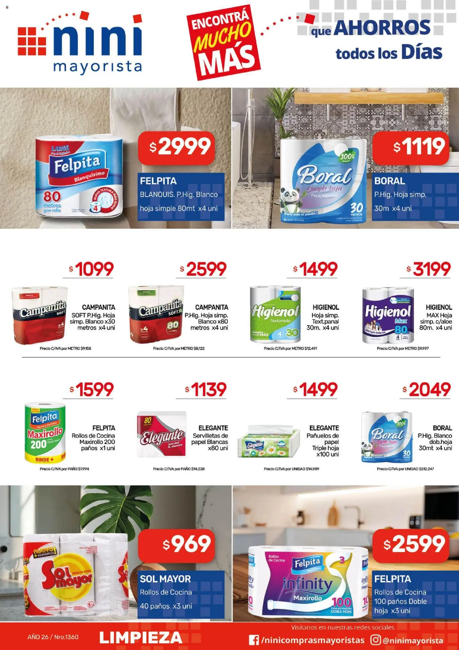 NINI Mayorista ofertas │ válido desde el 18.05.2026 | Página: 7 | Productos: Papel higiénico, Cocina, Servilletas
