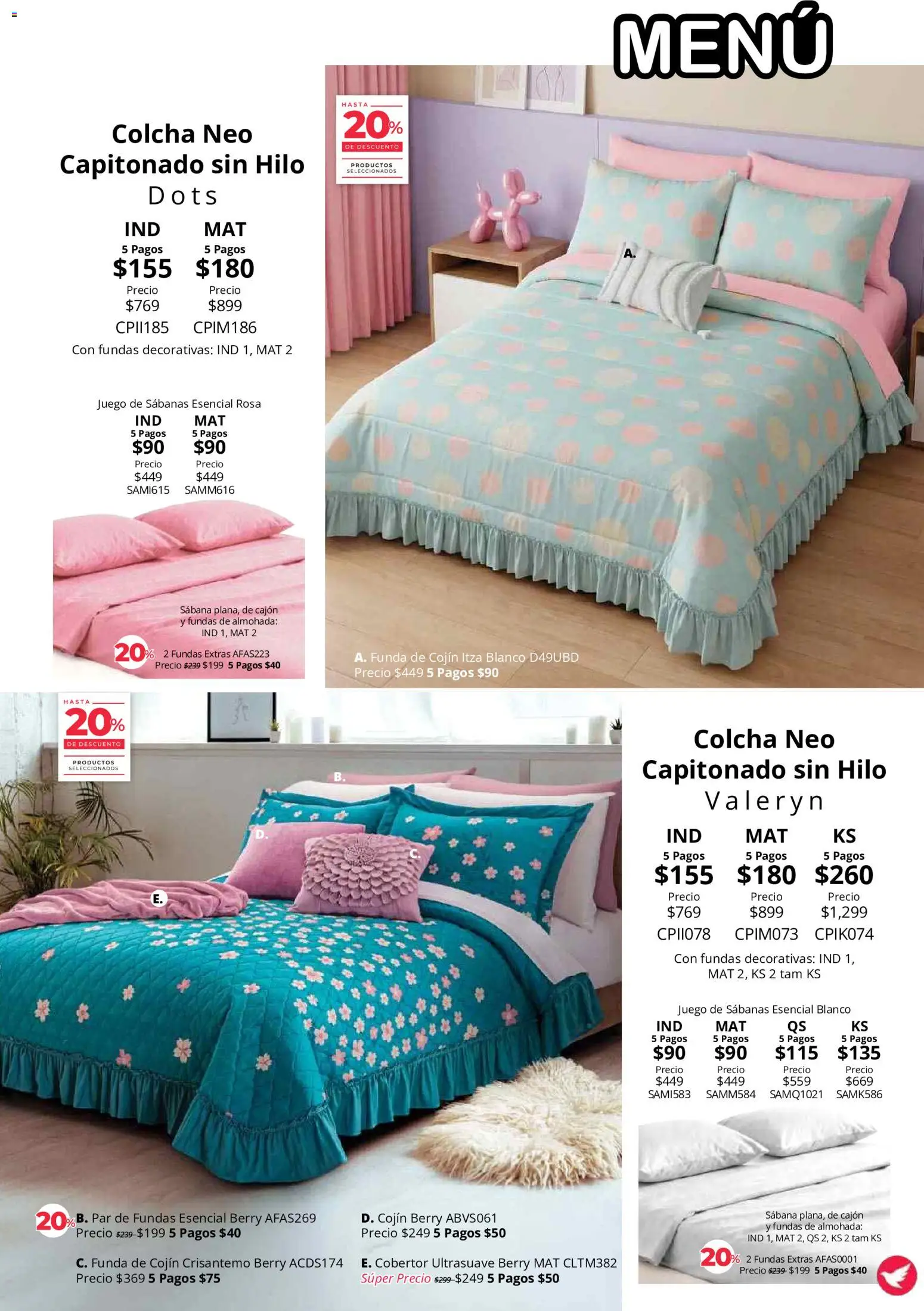 Nuevas ofertas de Colchas Concord válidas en toda la República Mexicana desde el 01/08/2026. ¡Encuentra las mejores ofertas en Colchas Concord catálogo! | Página: 124 | Productos: Cobertor, Juego, Funda, Almohada