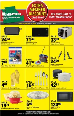 Preview of Bi-Mart weekly ads valid from 19.05.2026 | Page: 8 | Products: Toaster, Vacuum, Gloves, Pc