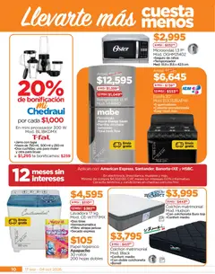 Vista previa de Chedraui folleto, nuevo folleto de la tienda, válido en México a partir del 17/09/2026 | Página: 10 | Productos: Refrigerador, Lavadora, Top, Té