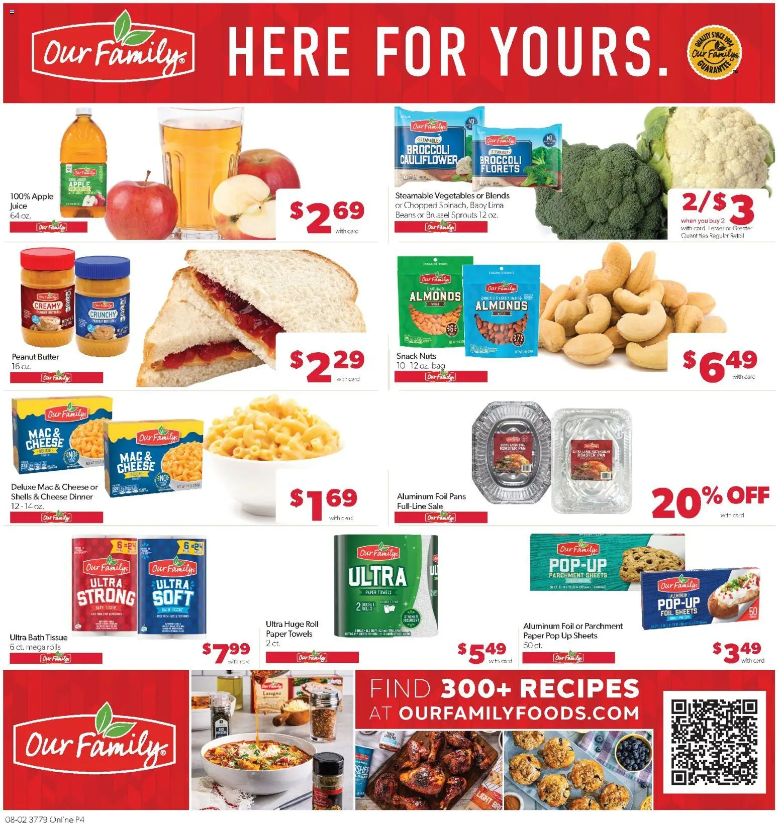 Family Fare Weekly Ad - NE - valid from 08/02/2026 | Page: 8 | Products: Butter, Cheese, Nuts, Cauliflower