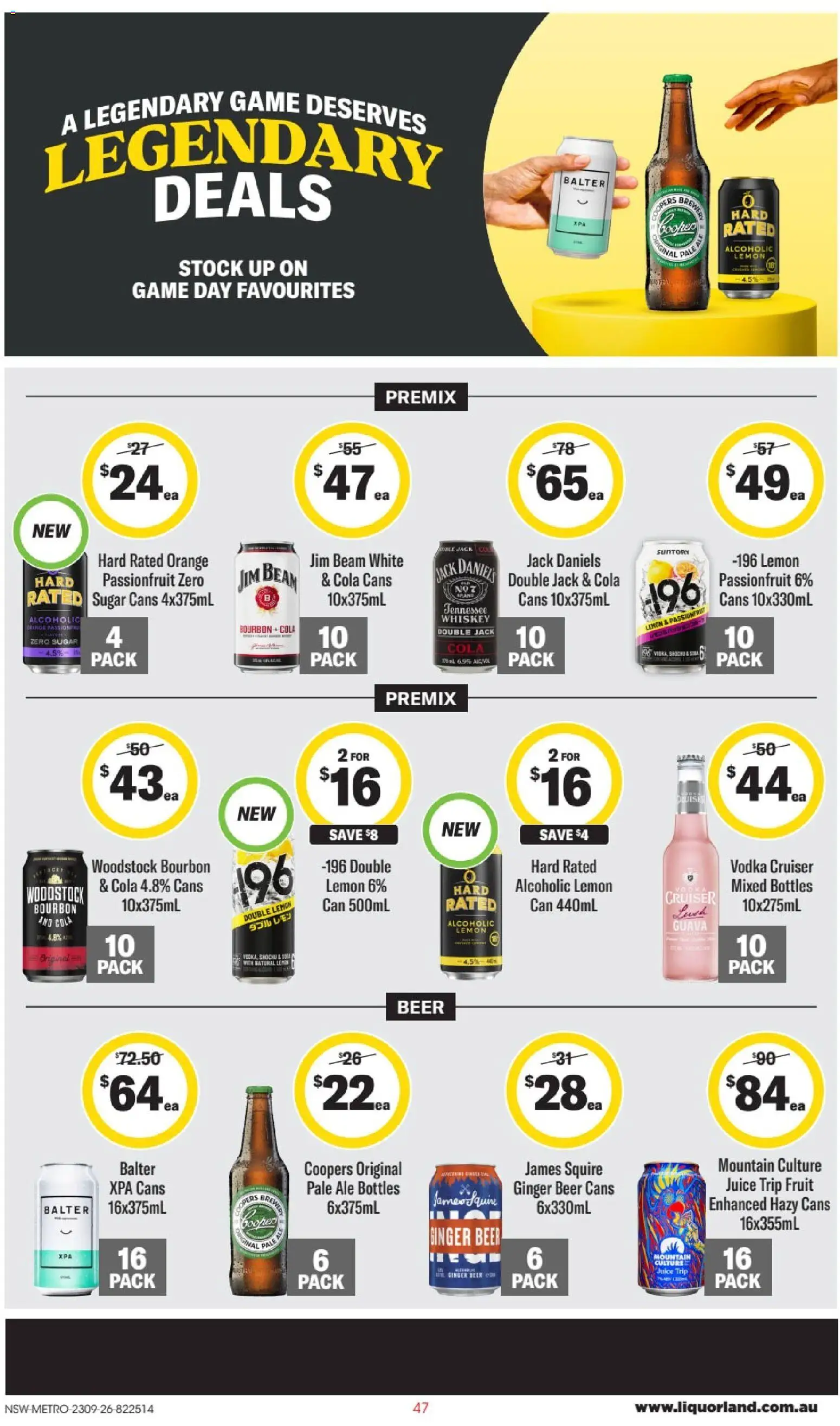 Liquorland catalogue - valid from 23/09/2026 | Page: 2 | Products: Bourbon, Vodka, Game, Jack Daniel’s